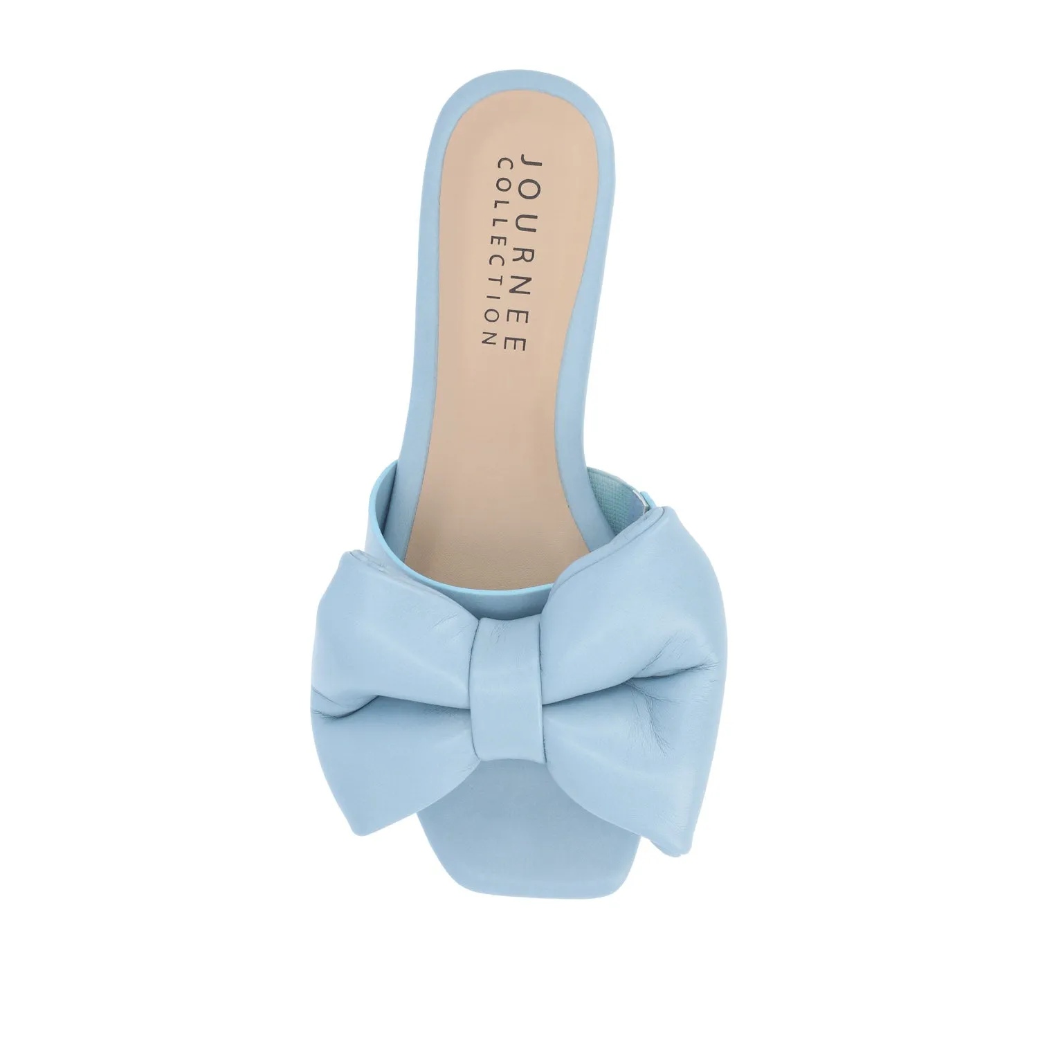 FAYRE PUFFED SLIDE SANDAL IN FAUX LEATHER quick match