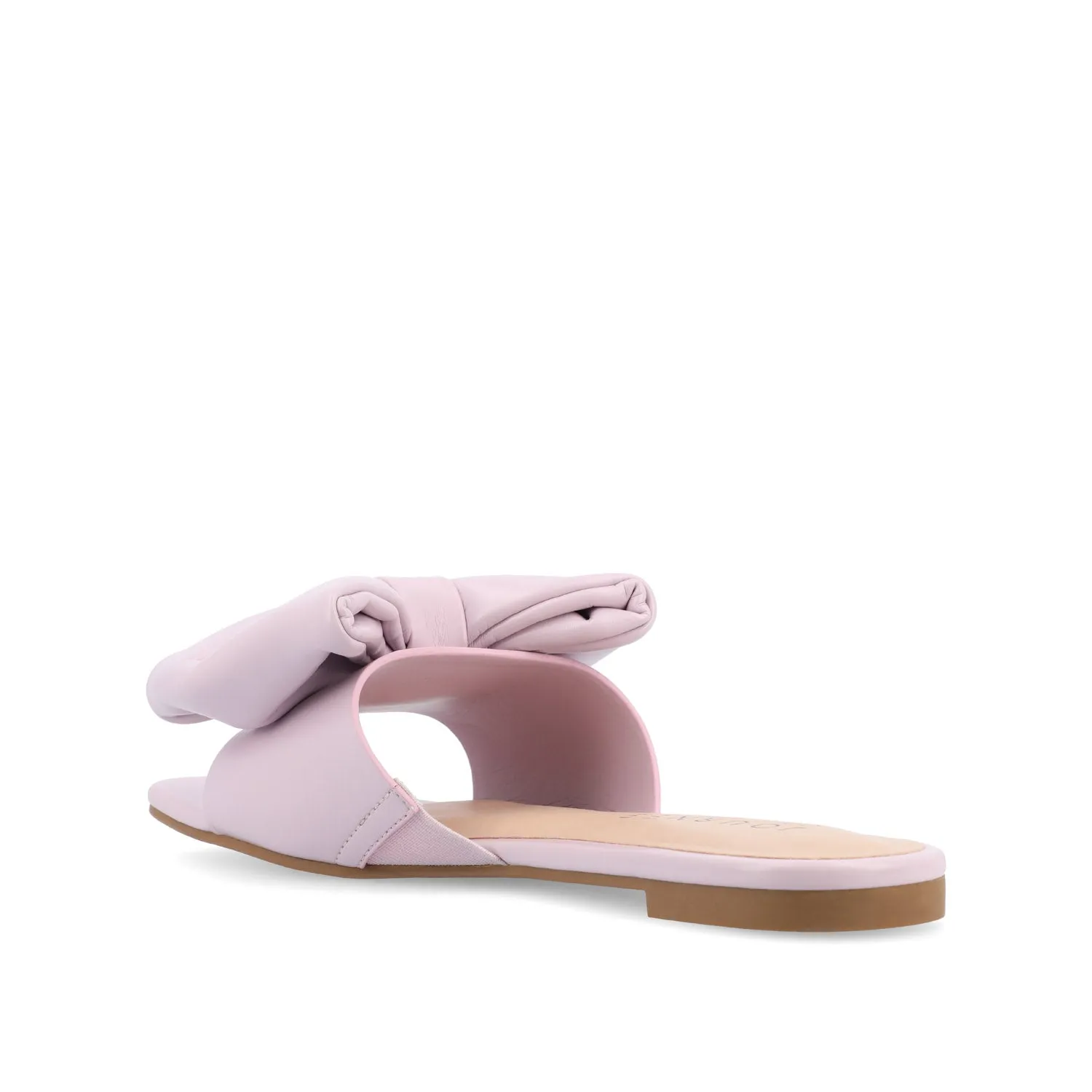 FAYRE PUFFED SLIDE SANDAL IN FAUX LEATHER quick match