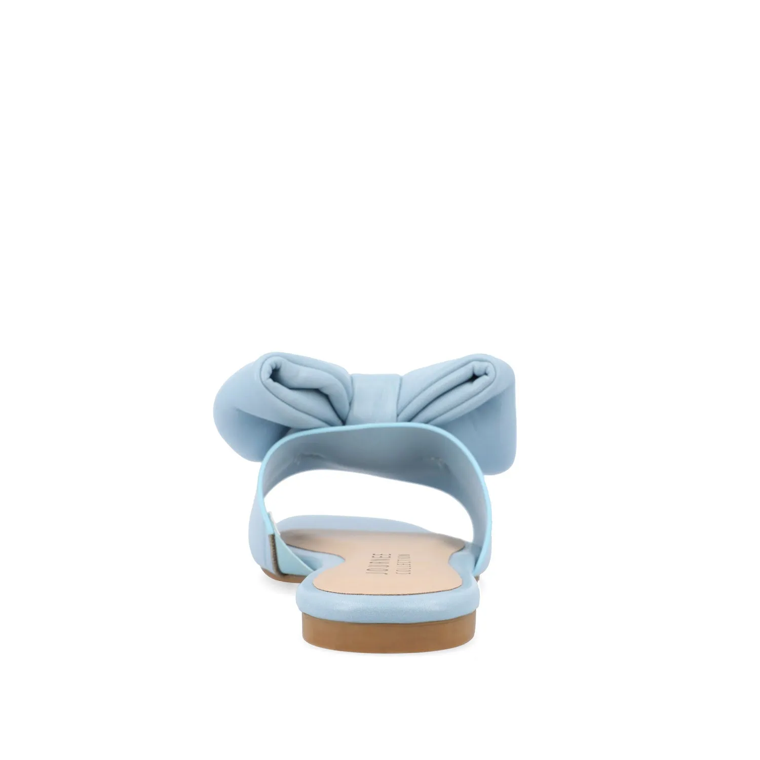 FAYRE PUFFED SLIDE SANDAL IN FAUX LEATHER quick match