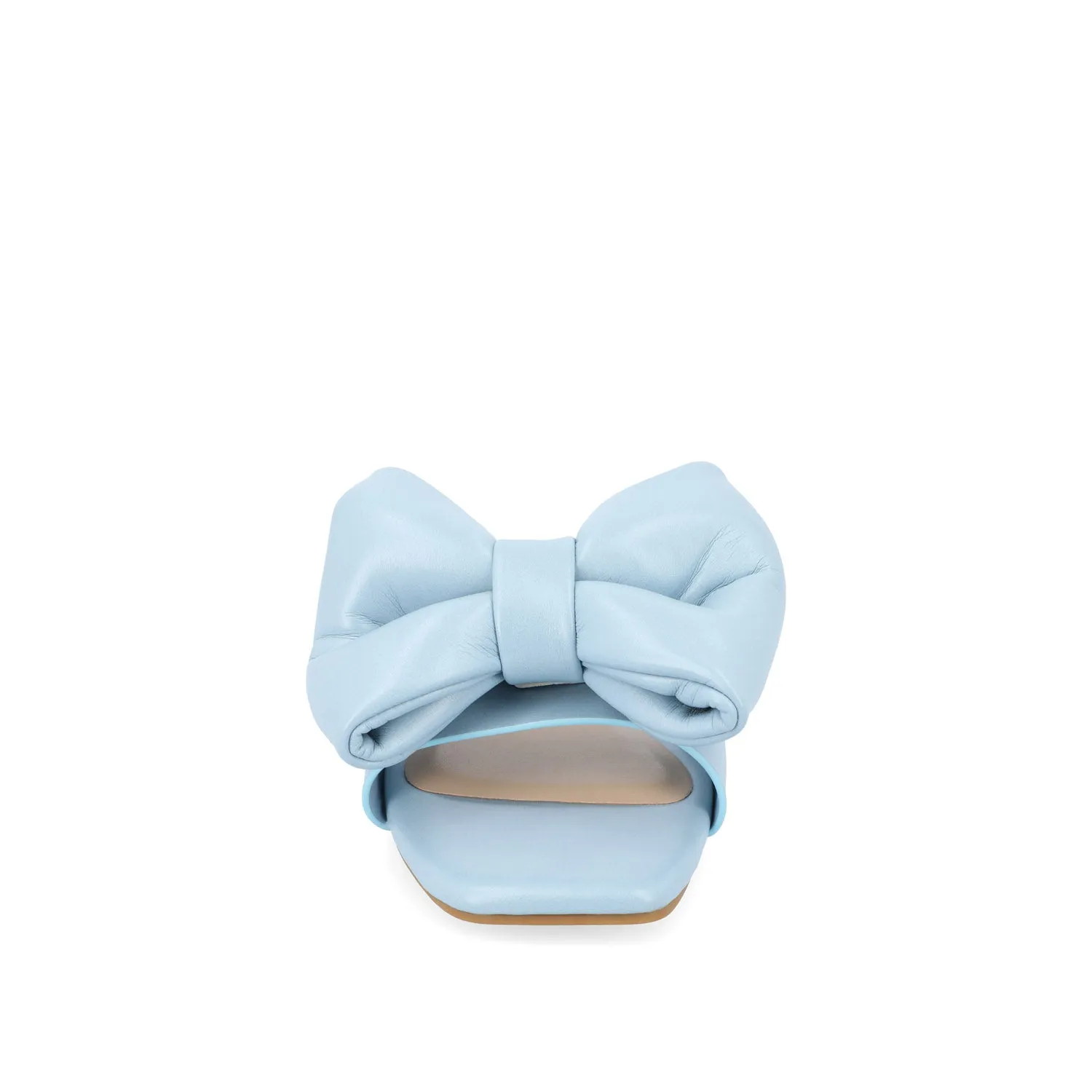 FAYRE PUFFED SLIDE SANDALS IN WIDE sea breeze