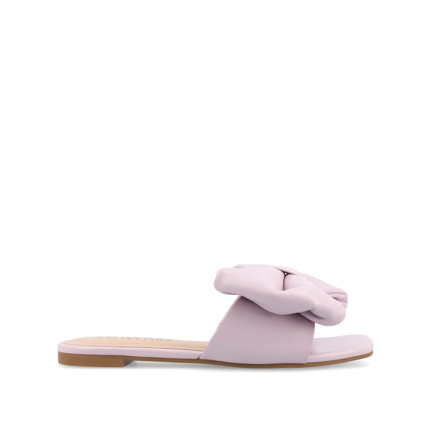 FAYRE PUFFED SLIDE SANDALS IN WIDE sea breeze