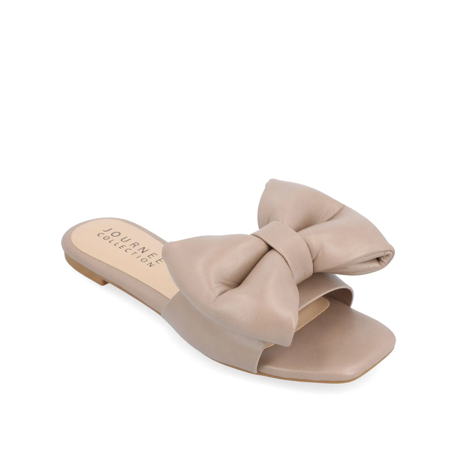 FAYRE PUFFED SLIDE SANDALS IN WIDE sea breeze