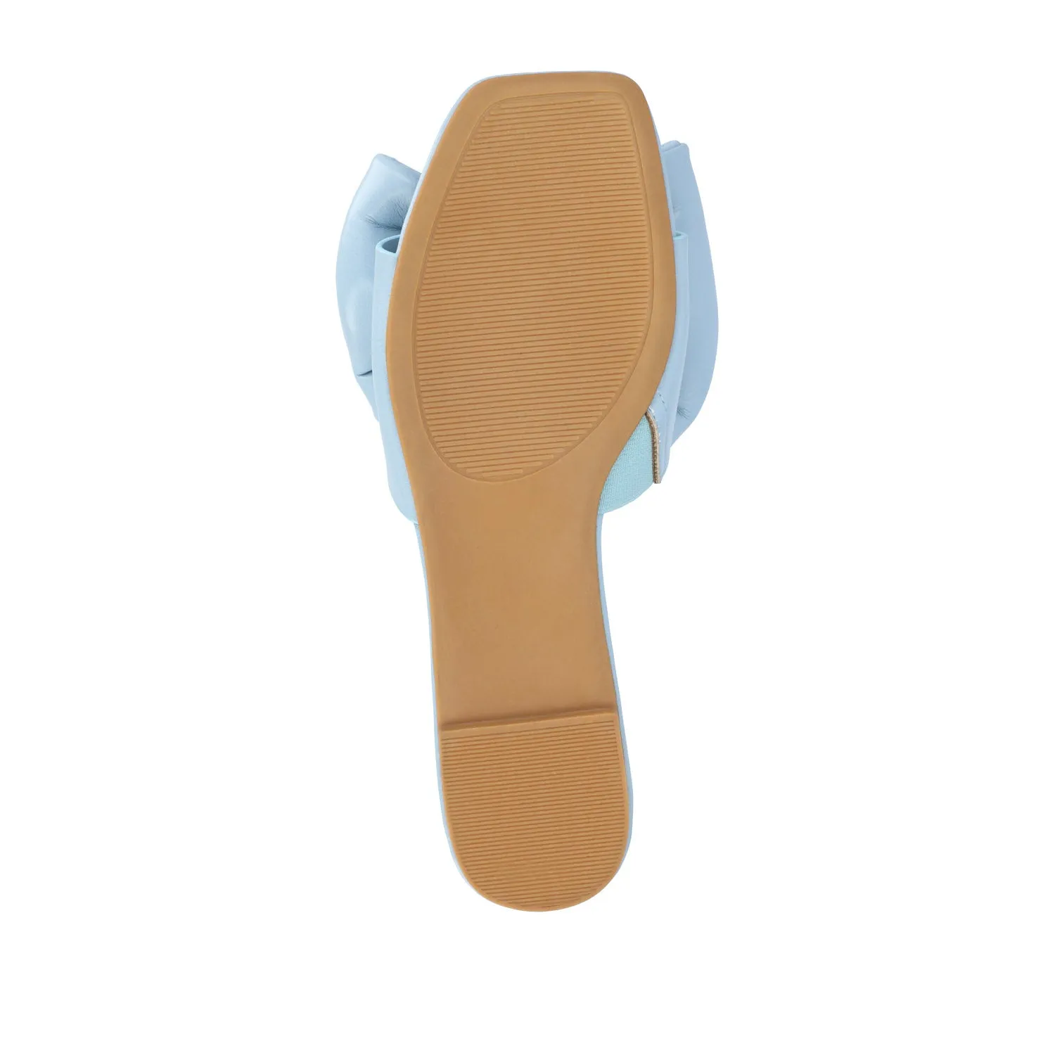 FAYRE PUFFED SLIDE SANDALS IN WIDE sea breeze