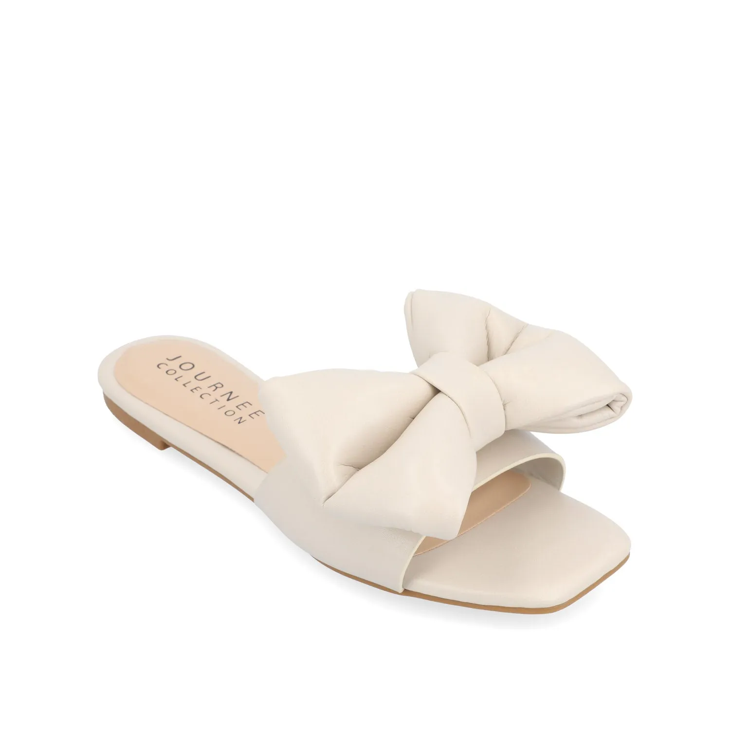 FAYRE PUFFED SLIDE SANDALS IN WIDE sea breeze
