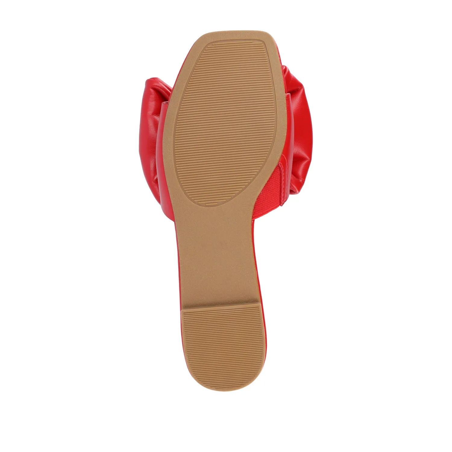 FAYRE PUFFED SLIDE SANDALS IN WIDE sea breeze