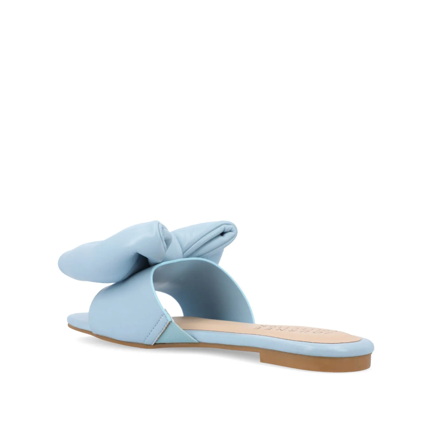 FAYRE PUFFED SLIDE SANDALS IN WIDE sea breeze