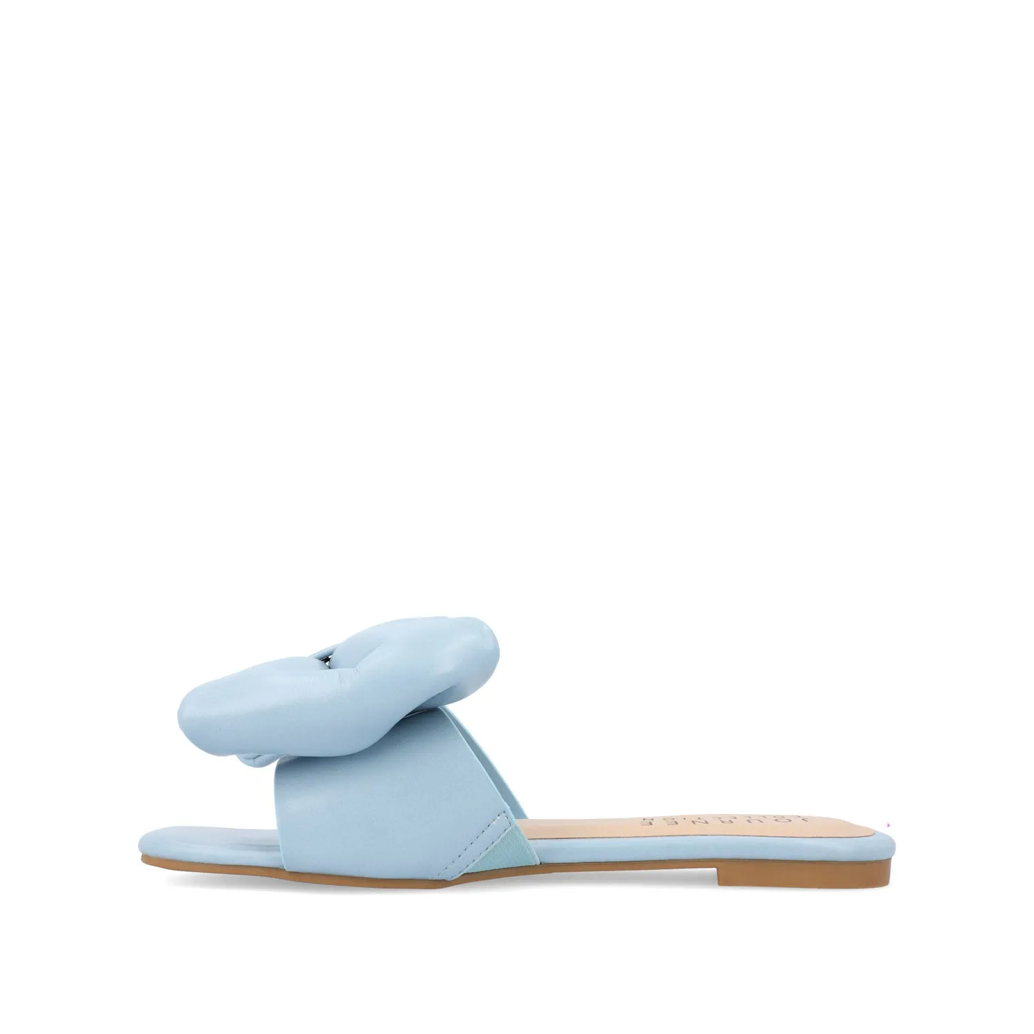 FAYRE PUFFED SLIDE SANDALS IN WIDE sea breeze