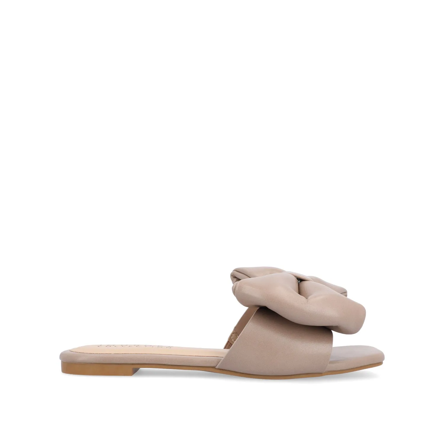 FAYRE PUFFED SLIDE SANDALS IN WIDE sea breeze