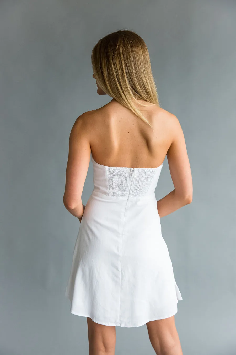 Fiona Twist Front Mini Dress korean tone