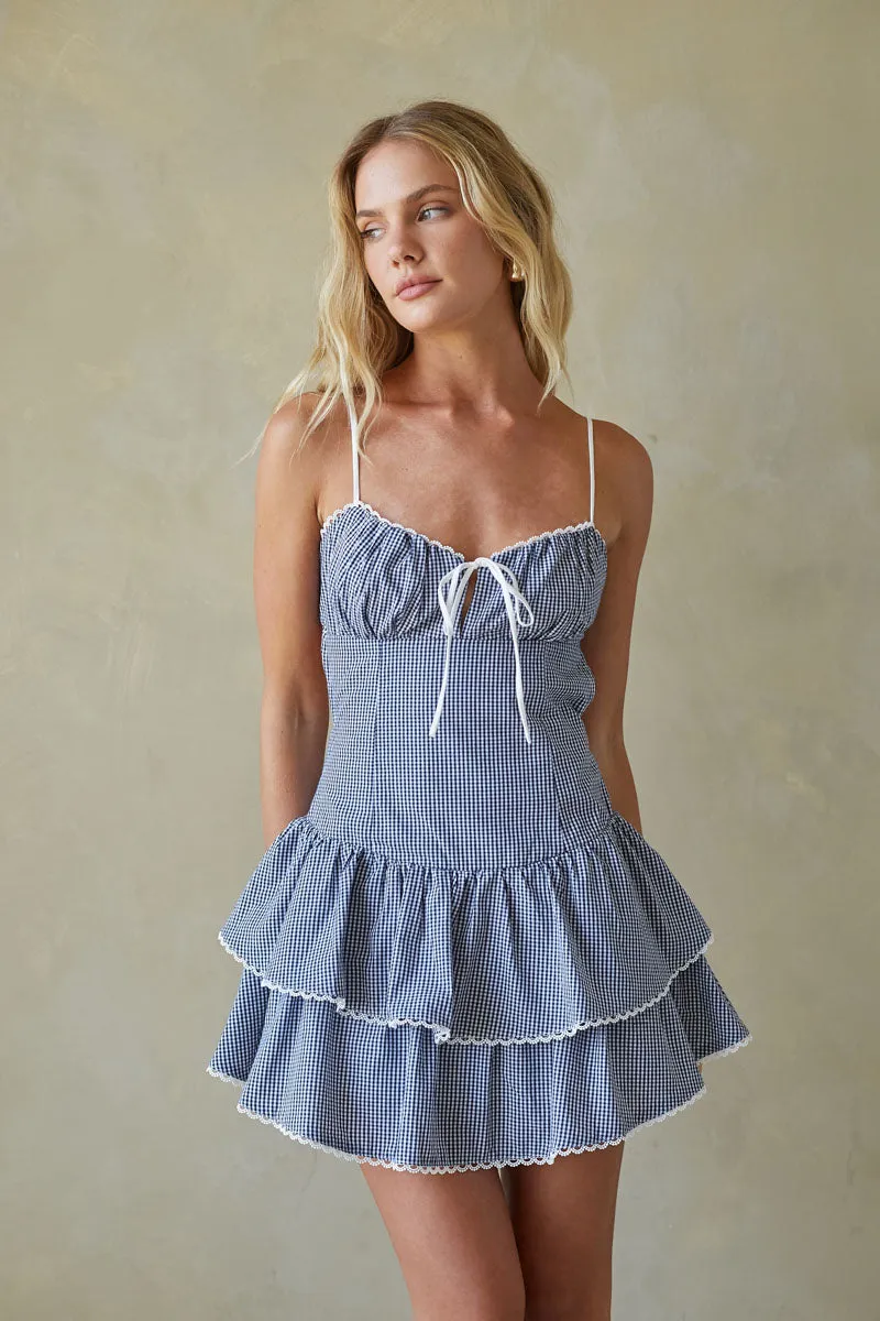 Fiorella Open Back Mini Dress korean tone