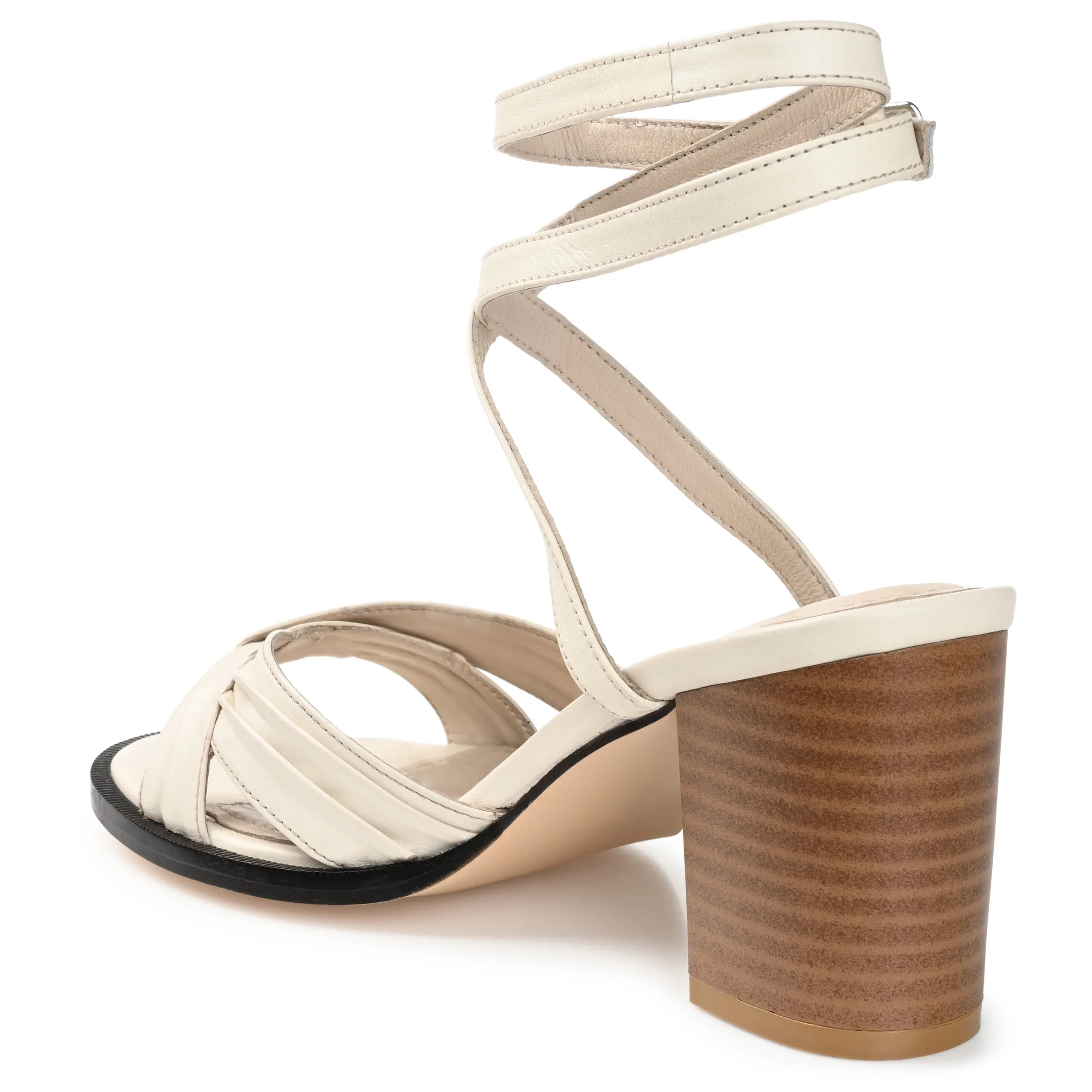 FREEDA STRAPPY HEELED SANDALS IN LEATHER foam touch