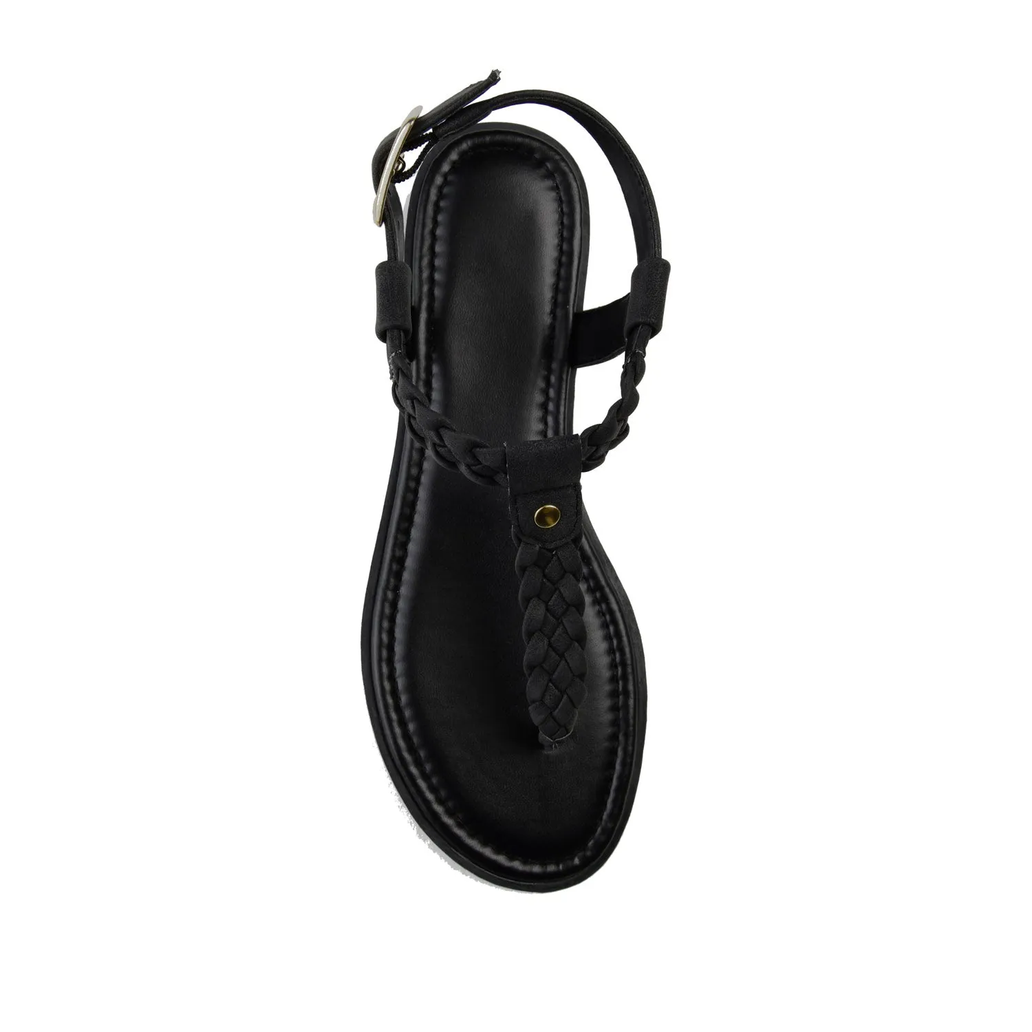 GENEVIVE T-STRAP SANDALS IN FAUX LEATHER fall step