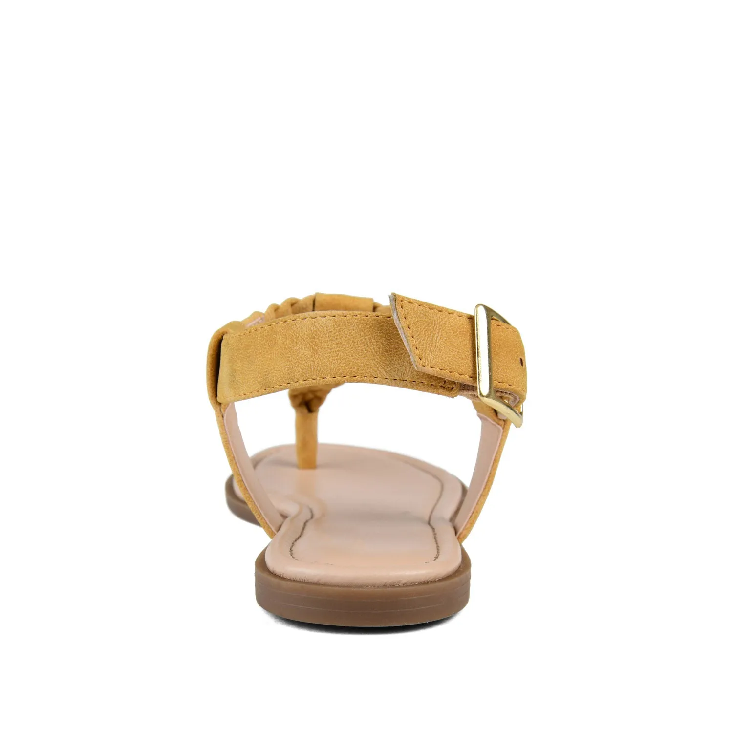 GENEVIVE T-STRAP SANDALS IN FAUX LEATHER fall step