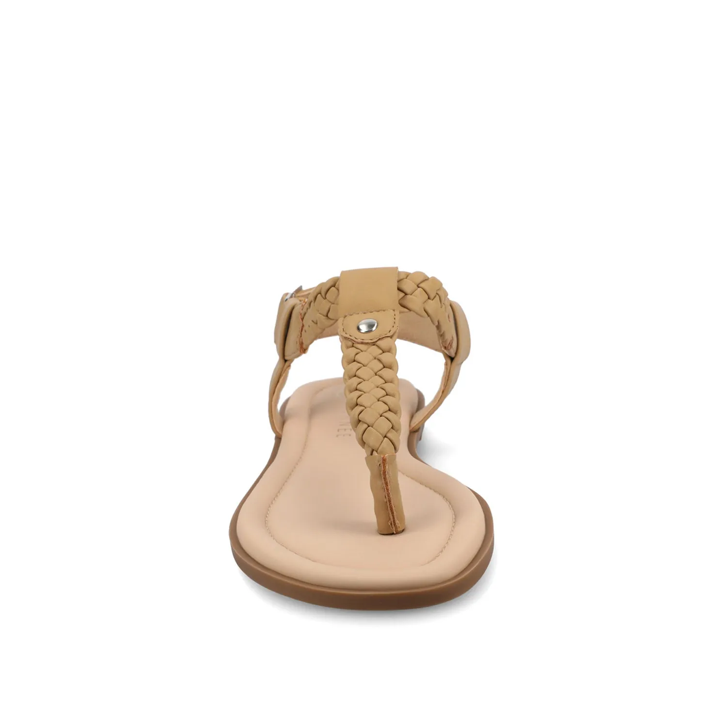 GENEVIVE T-STRAP SANDALS IN FAUX LEATHER fall step