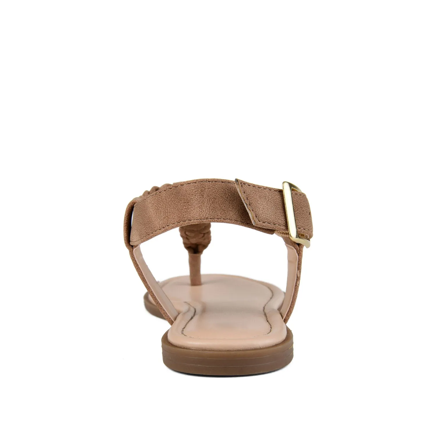 GENEVIVE T-STRAP SANDALS IN FAUX LEATHER fall step