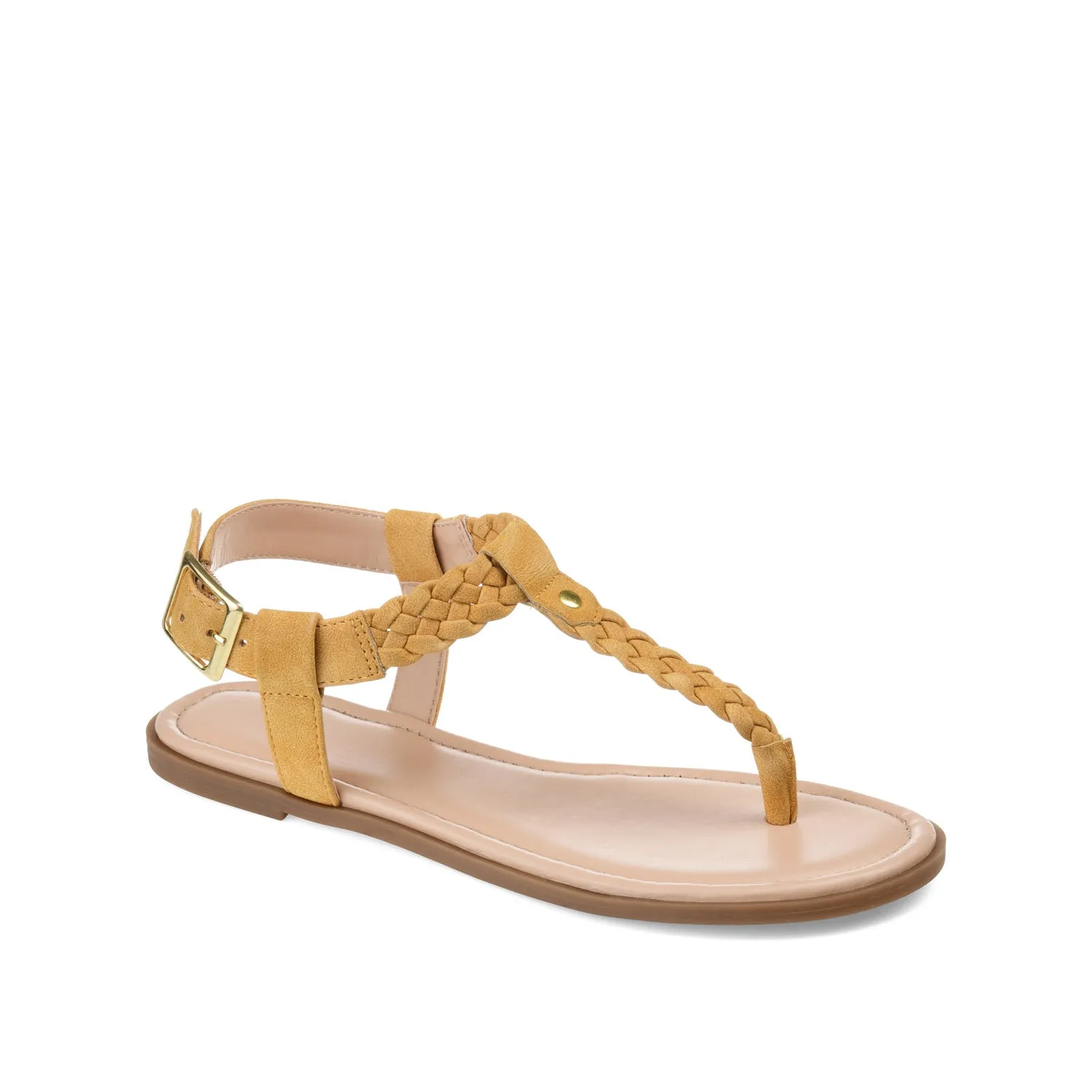 GENEVIVE T-STRAP SANDALS IN FAUX LEATHER fall step