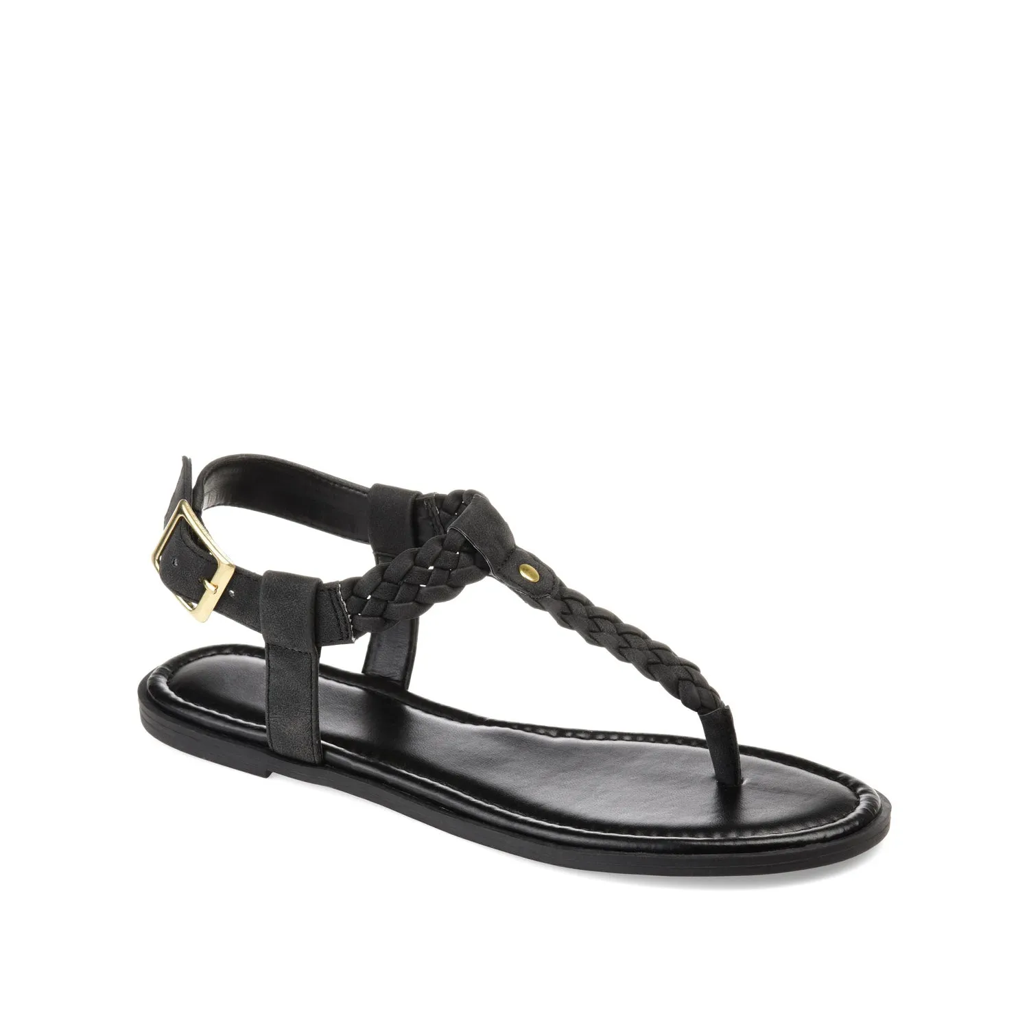 GENEVIVE T-STRAP SANDALS IN FAUX LEATHER fall step