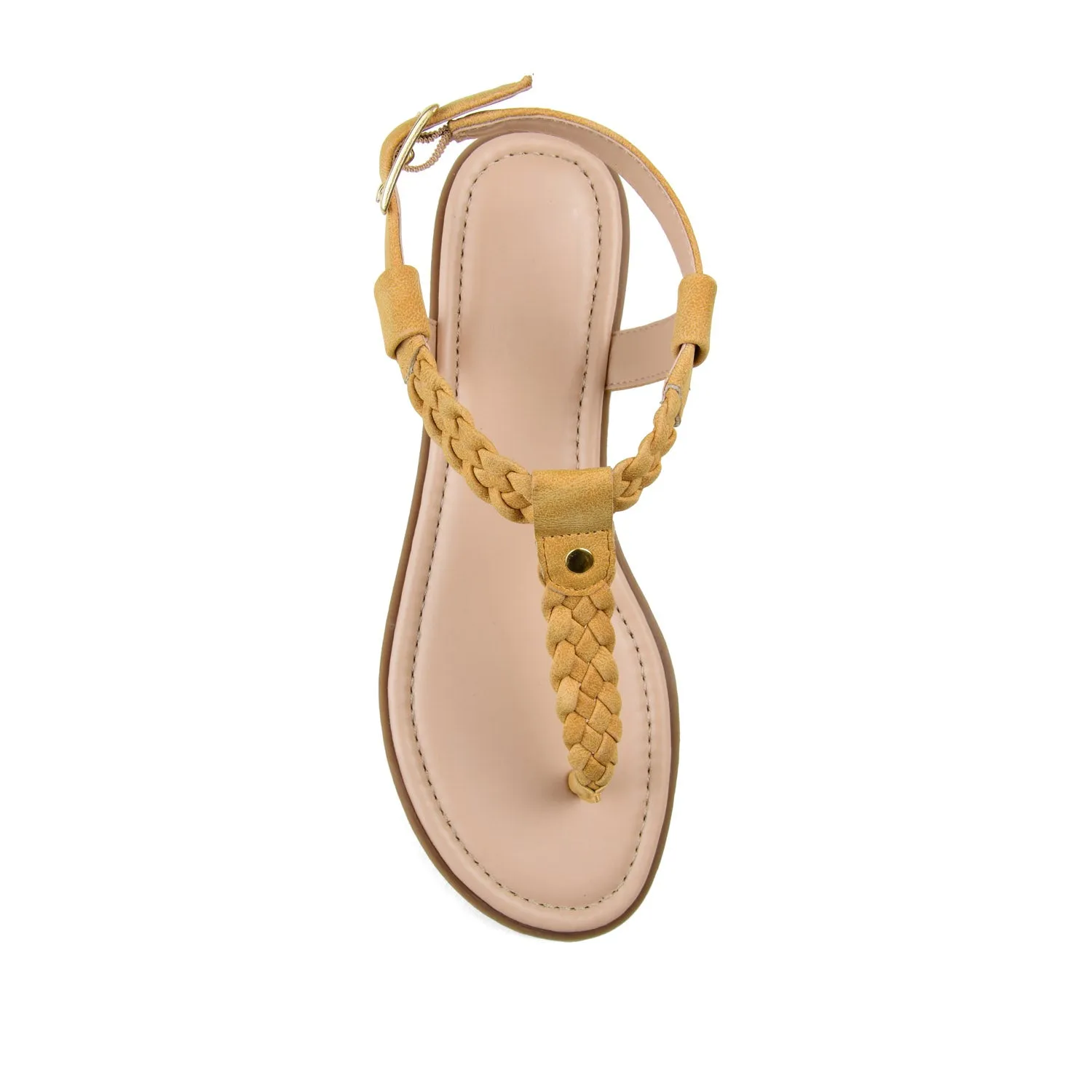 GENEVIVE T-STRAP SANDALS IN FAUX LEATHER fall step