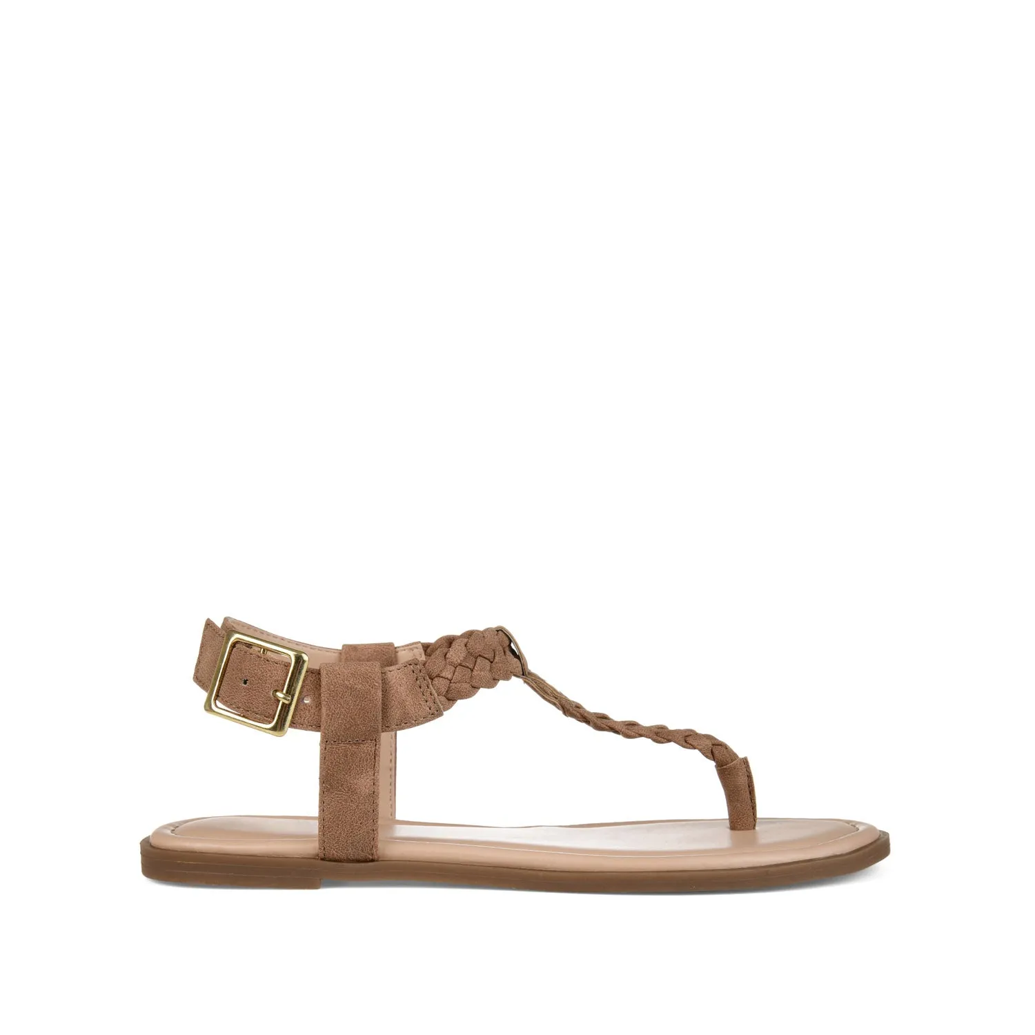 GENEVIVE T-STRAP SANDALS IN FAUX LEATHER fall step