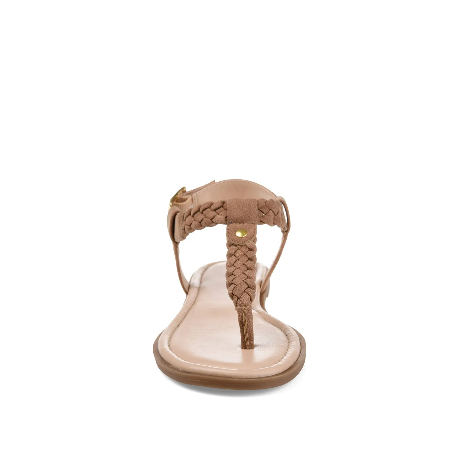 GENEVIVE T-STRAP SANDALS IN FAUX LEATHER fall step