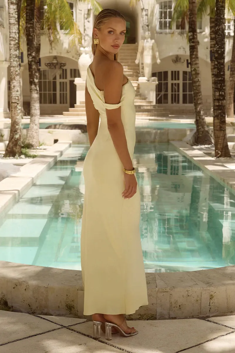 Gia Satin Maxi Dress simple curve