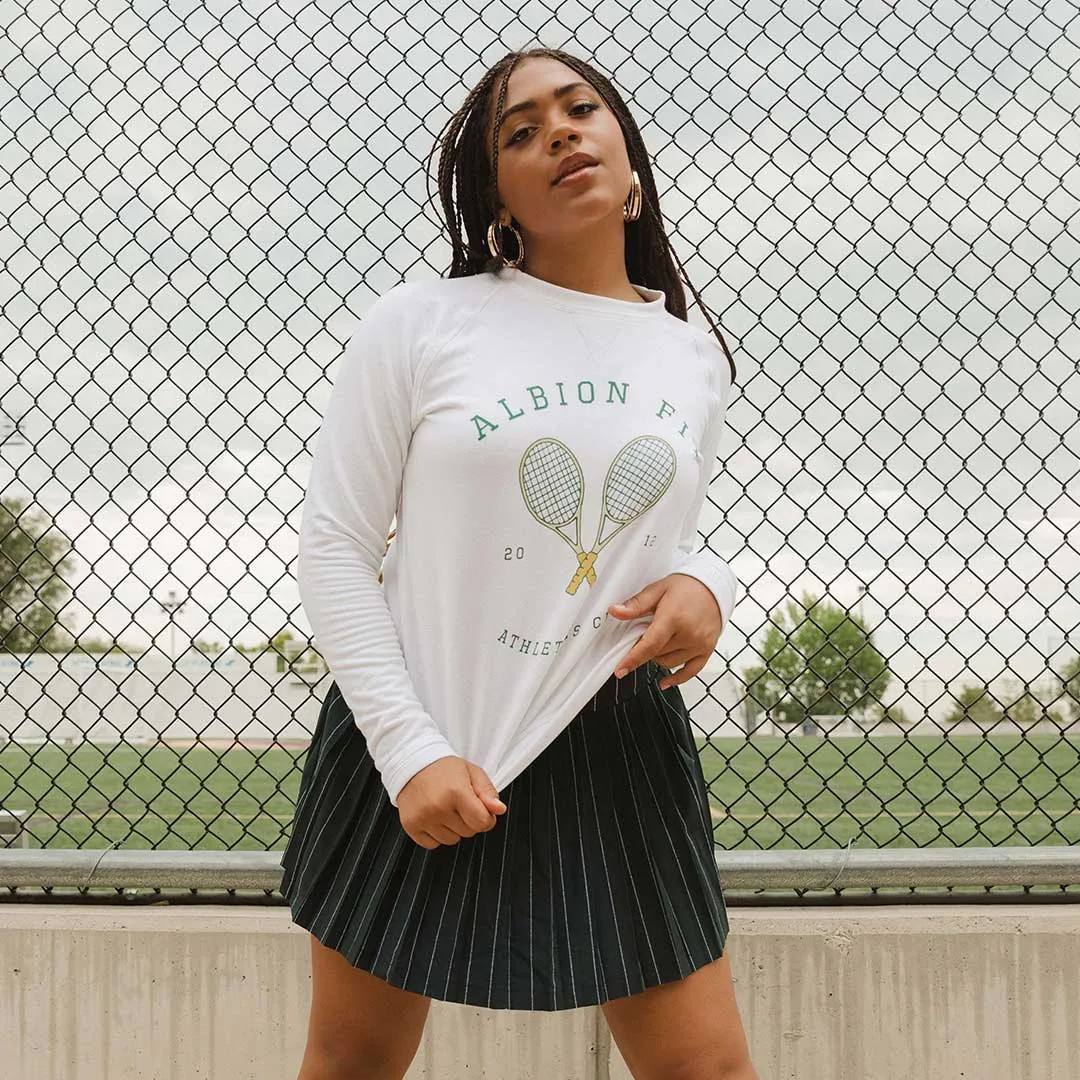Go To Crew, White Tennis Graphic drive comfort