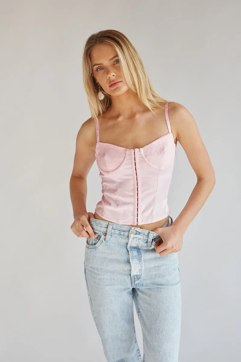 Gracey Lace Corset Top fall tone