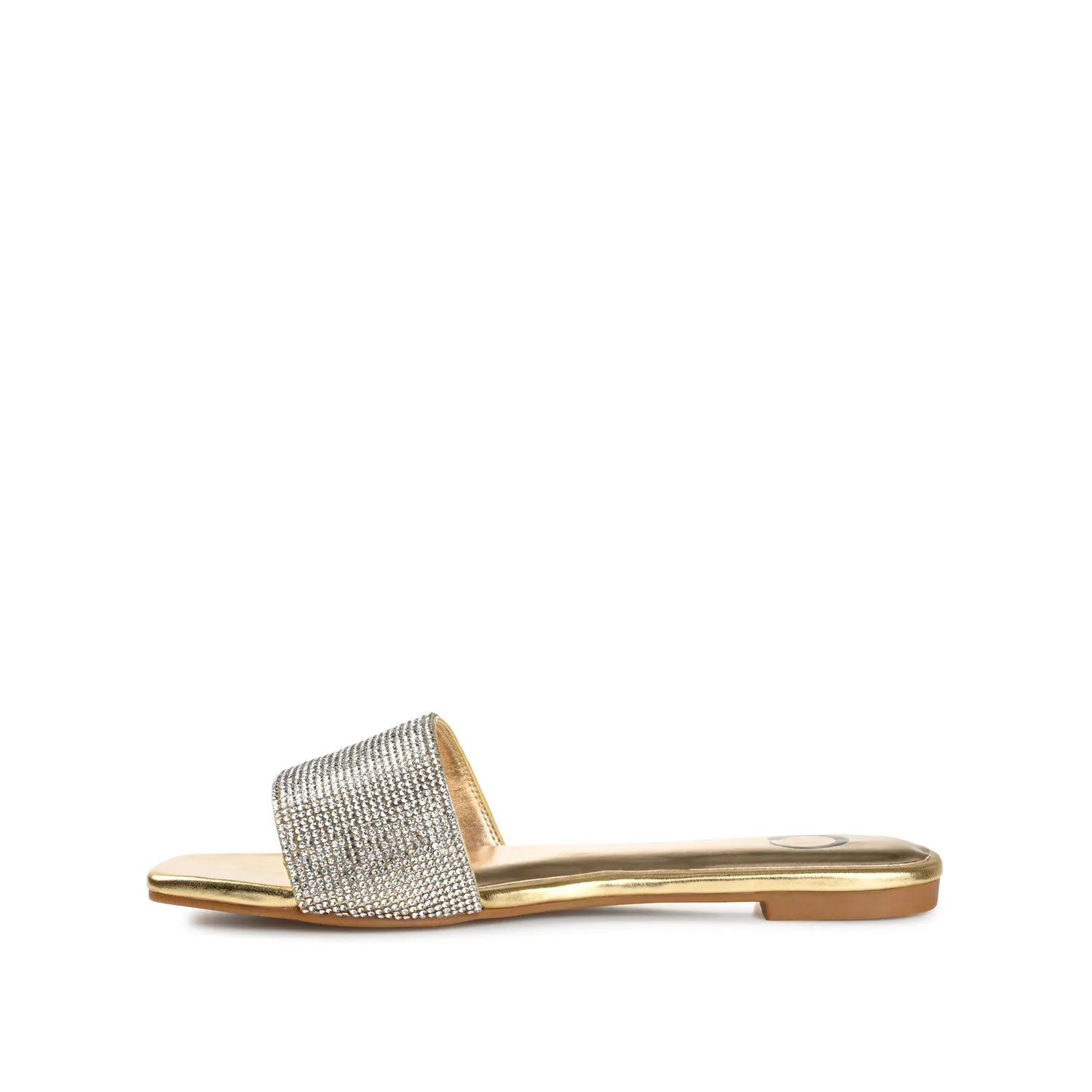 GRAYCE SLIDE SANDALS IN GLITTER MATERIAL wide foot