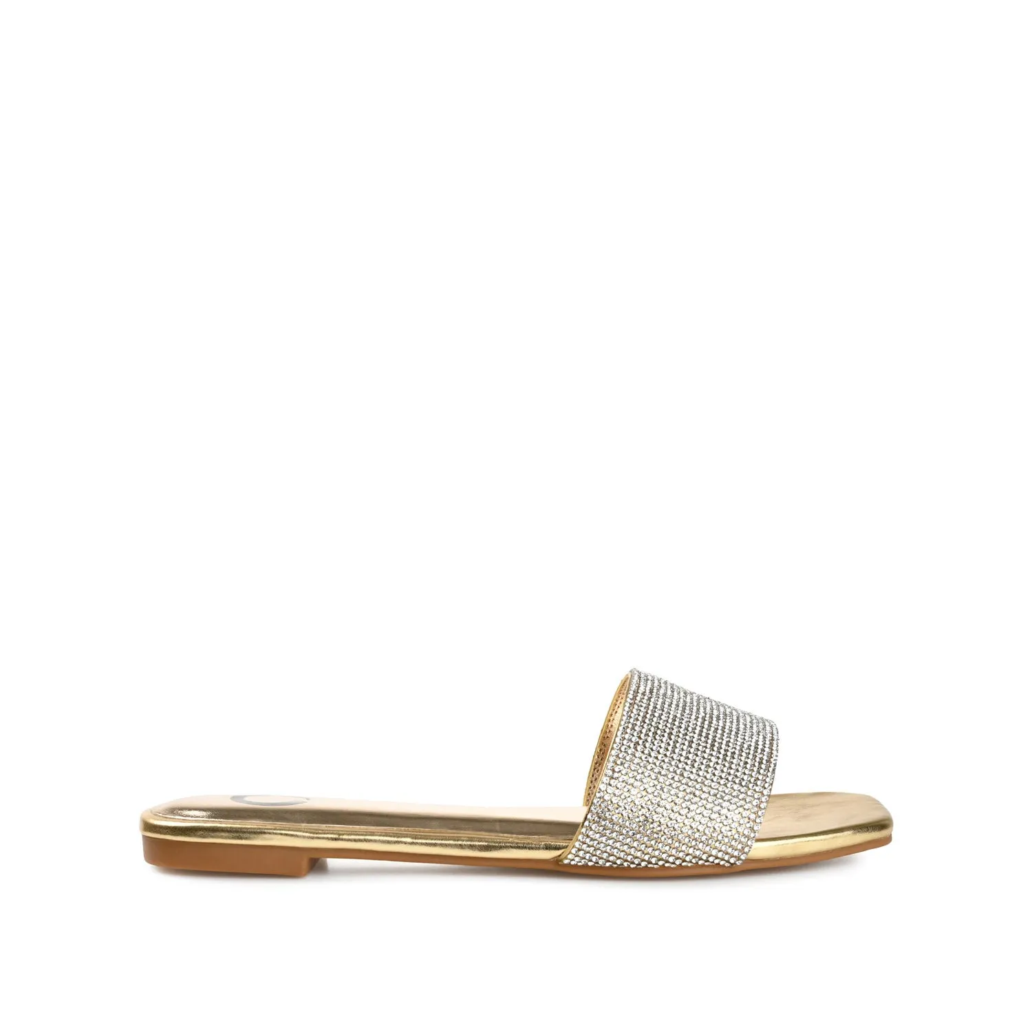 GRAYCE SLIDE SANDALS IN GLITTER MATERIAL wide foot