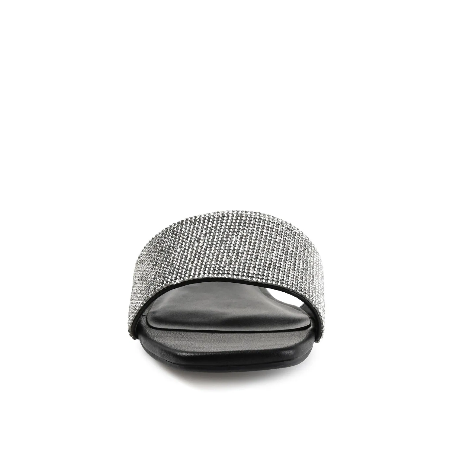 GRAYCE SLIDE SANDALS IN GLITTER MATERIAL wide foot