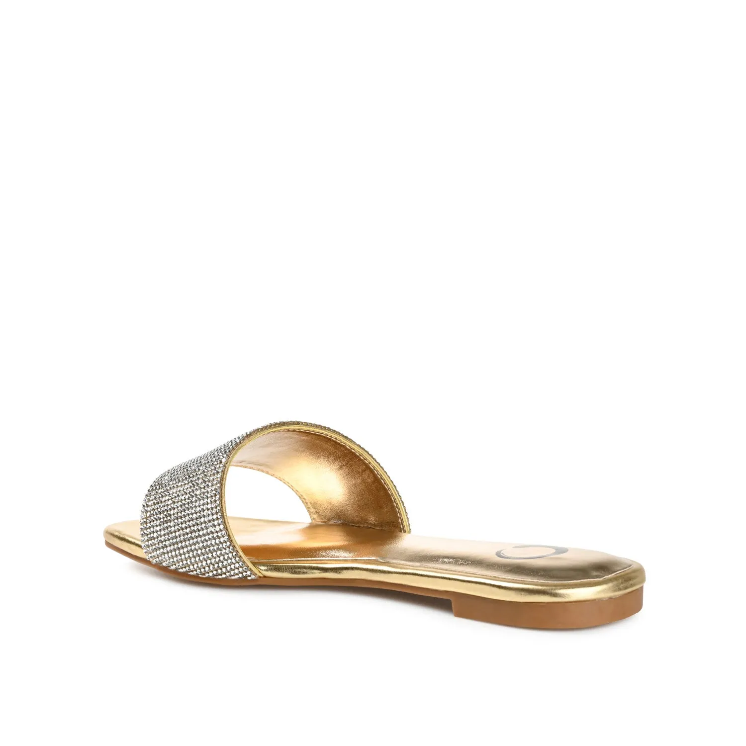 GRAYCE SLIDE SANDALS IN GLITTER MATERIAL wide foot