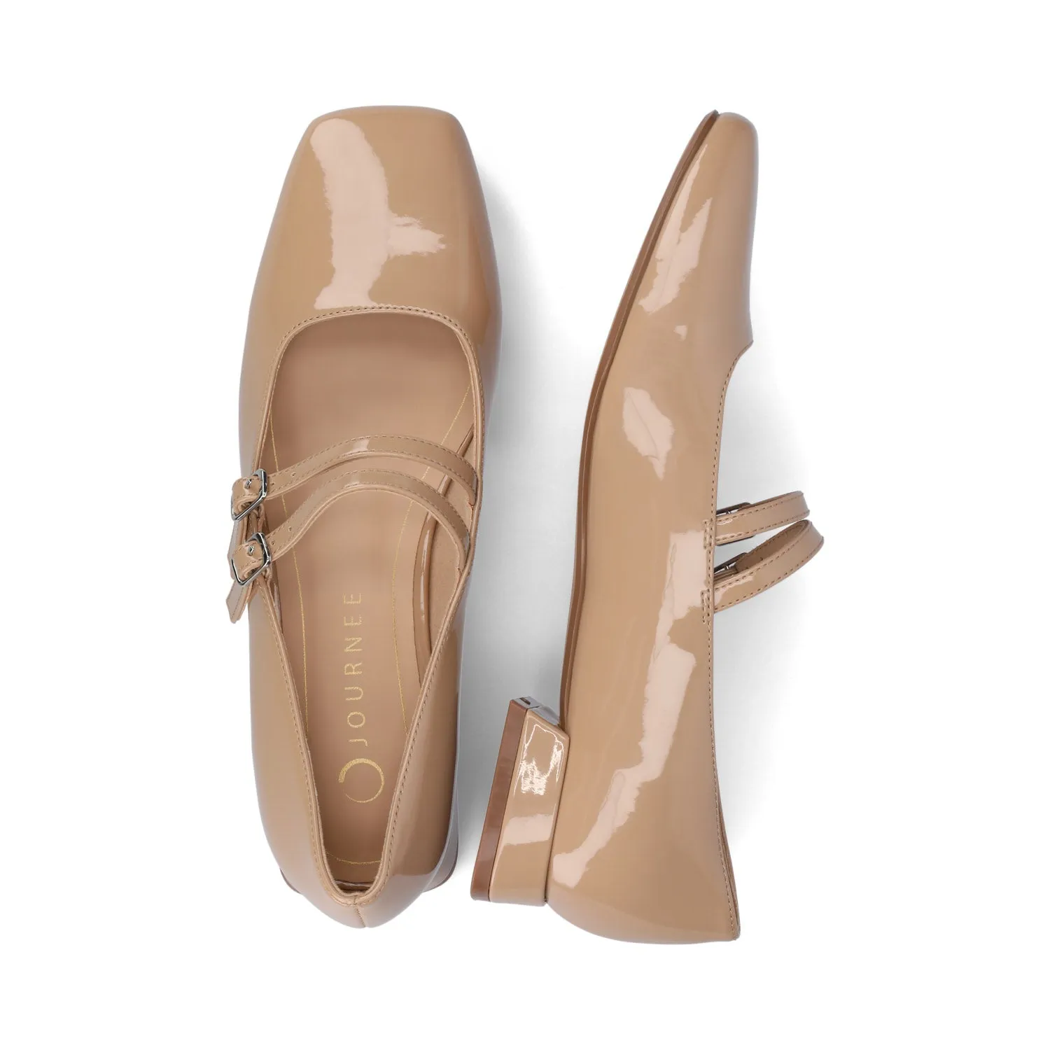 GREDAH MARY JANE FLATS IN FAUX LEATHER soft sole