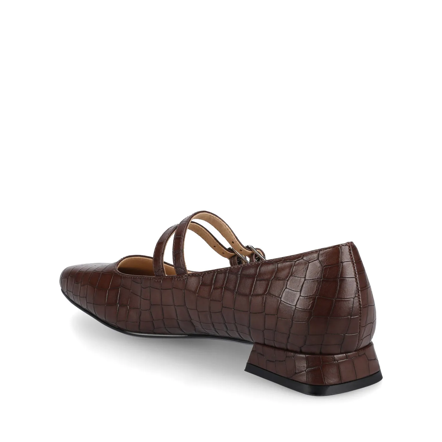 GREDAH MARY JANE FLATS IN FAUX LEATHER soft sole