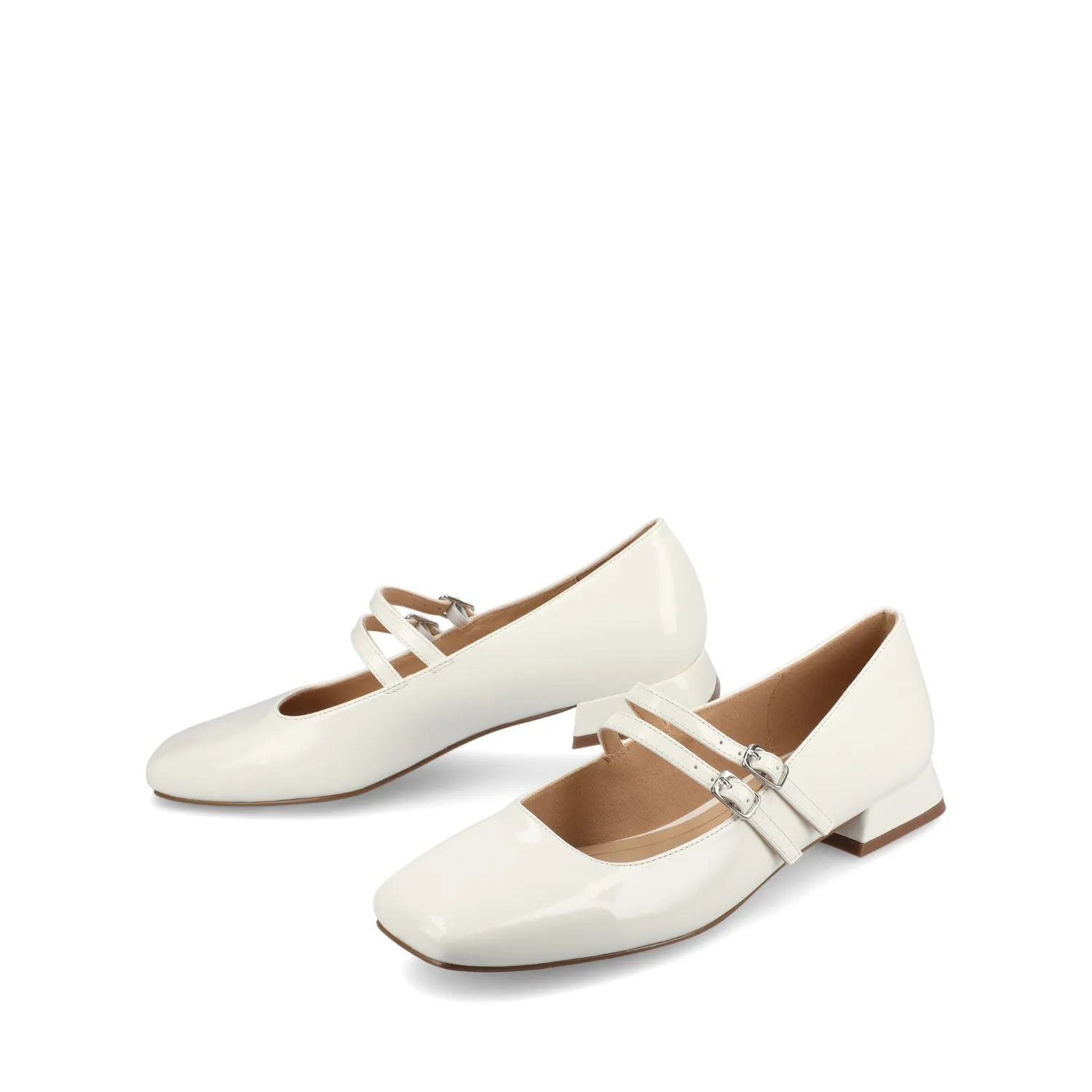GREDAH MARY JANE FLATS IN FAUX LEATHER soft sole