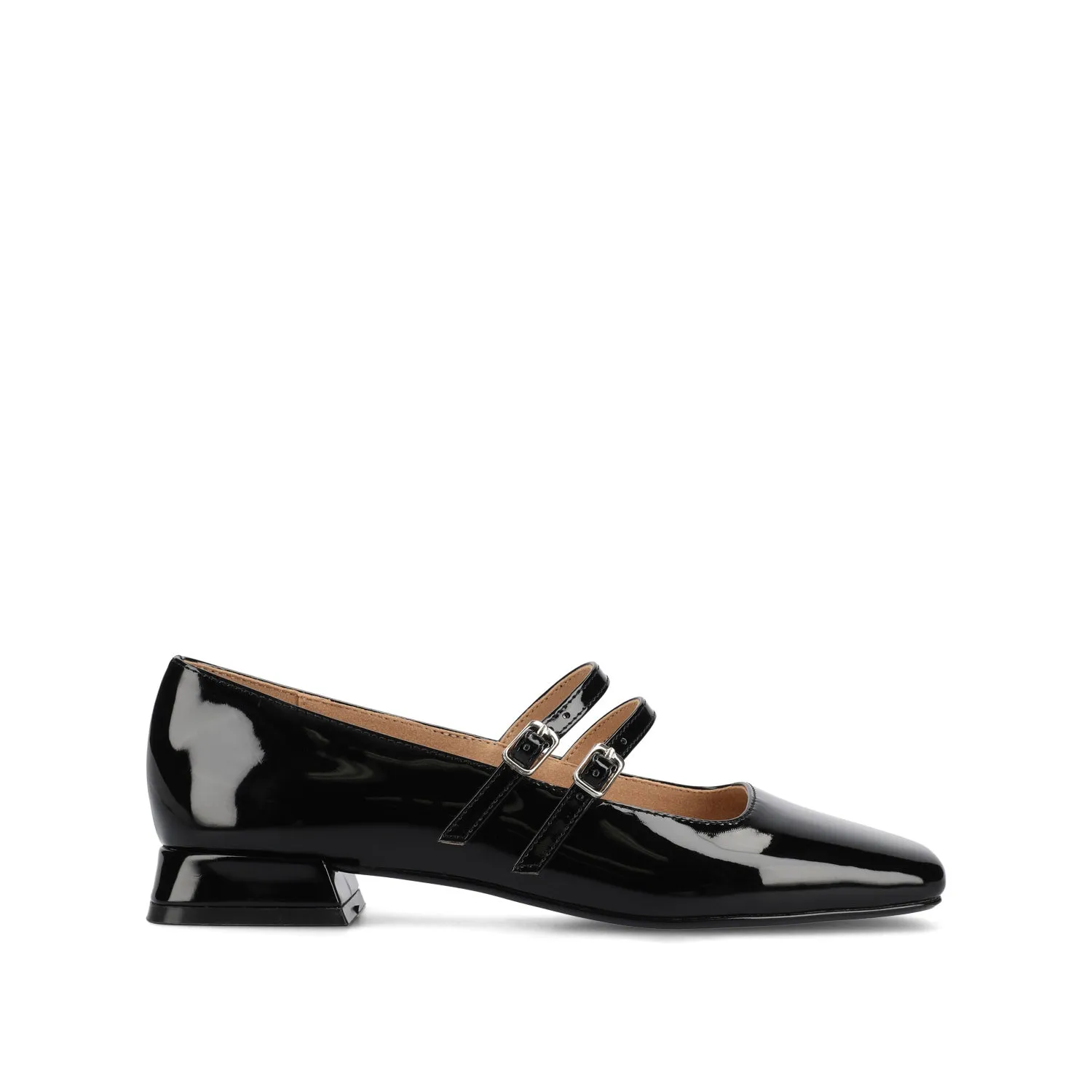 GREDAH MARY JANE FLATS IN FAUX LEATHER soft sole