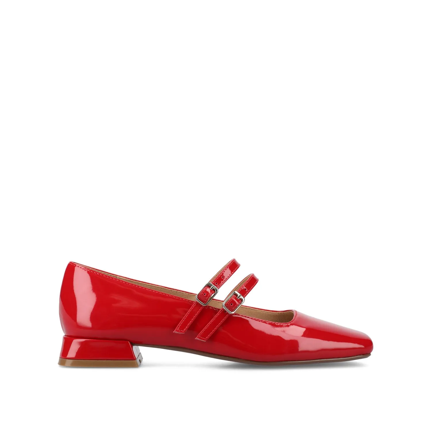 GREDAH MARY JANE FLATS IN FAUX LEATHER soft sole
