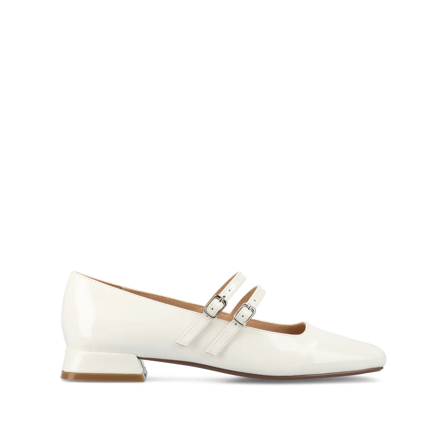 GREDAH MARY JANE FLATS IN FAUX LEATHER soft sole