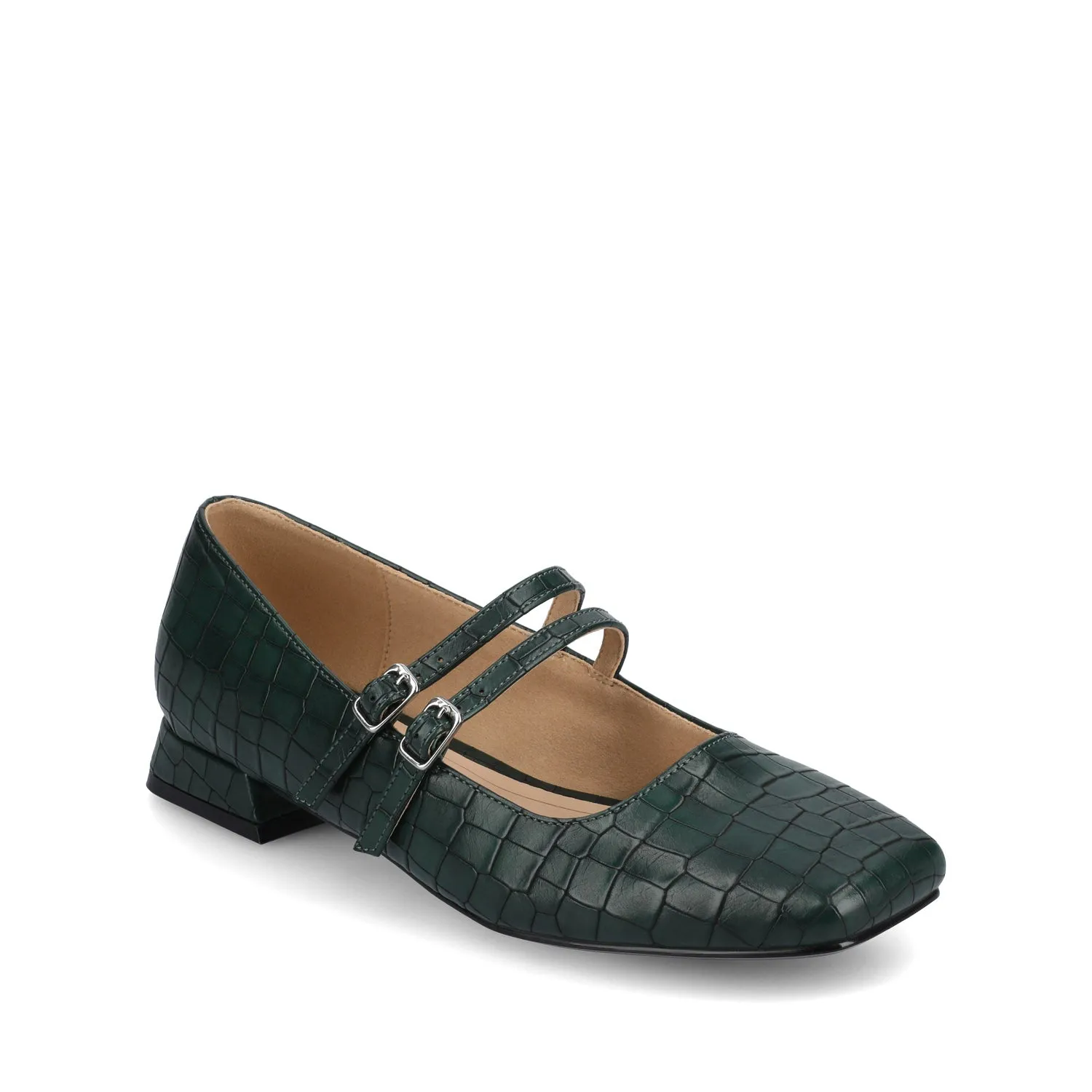 GREDAH MARY JANE FLATS IN FAUX LEATHER soft sole