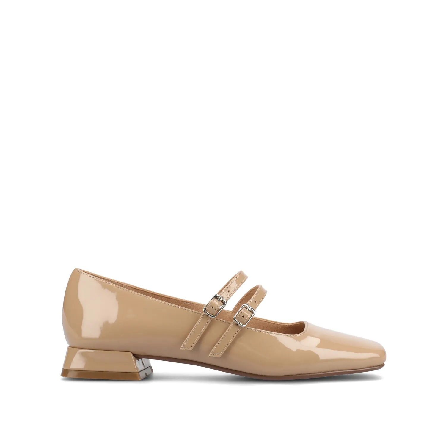 GREDAH MARY JANE FLATS IN FAUX LEATHER soft sole