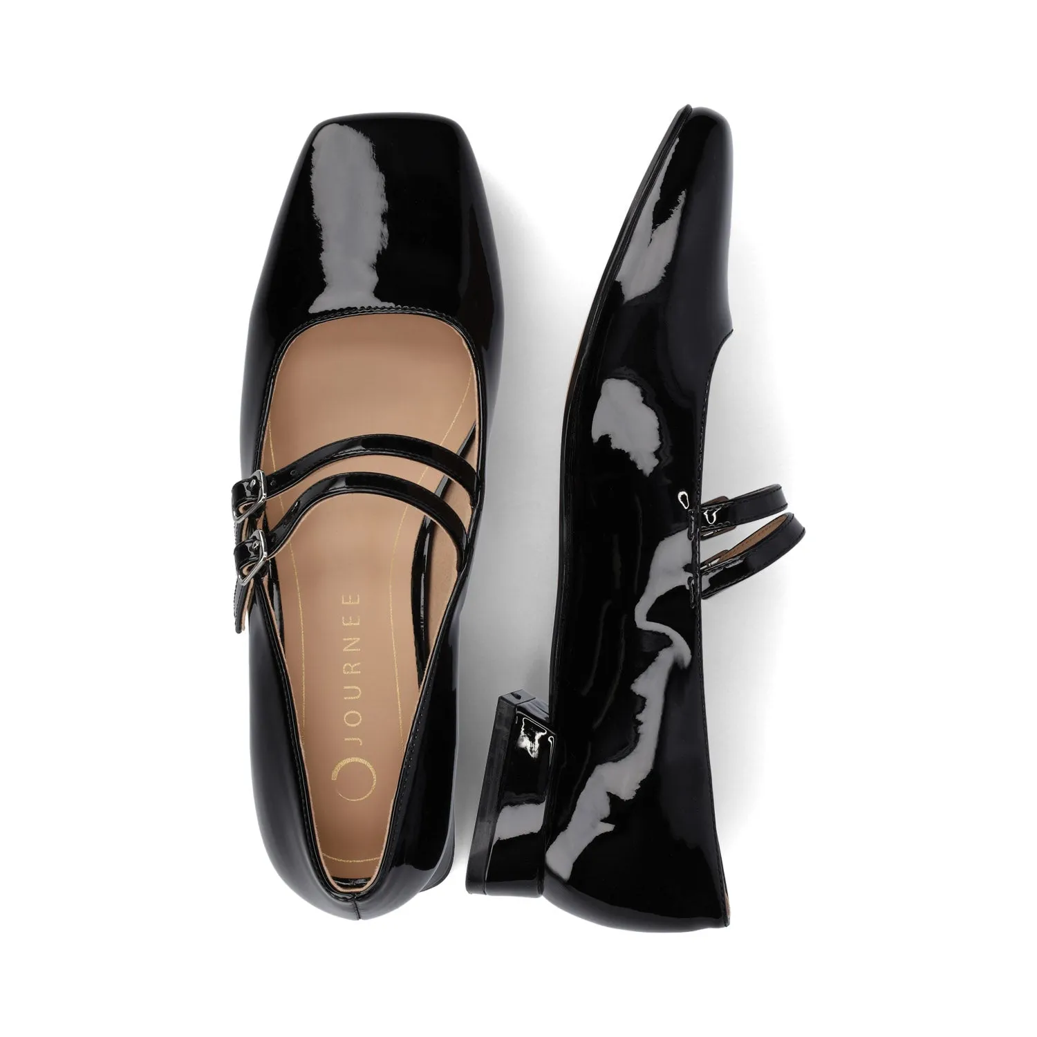 GREDAH MARY JANE FLATS IN FAUX LEATHER soft sole