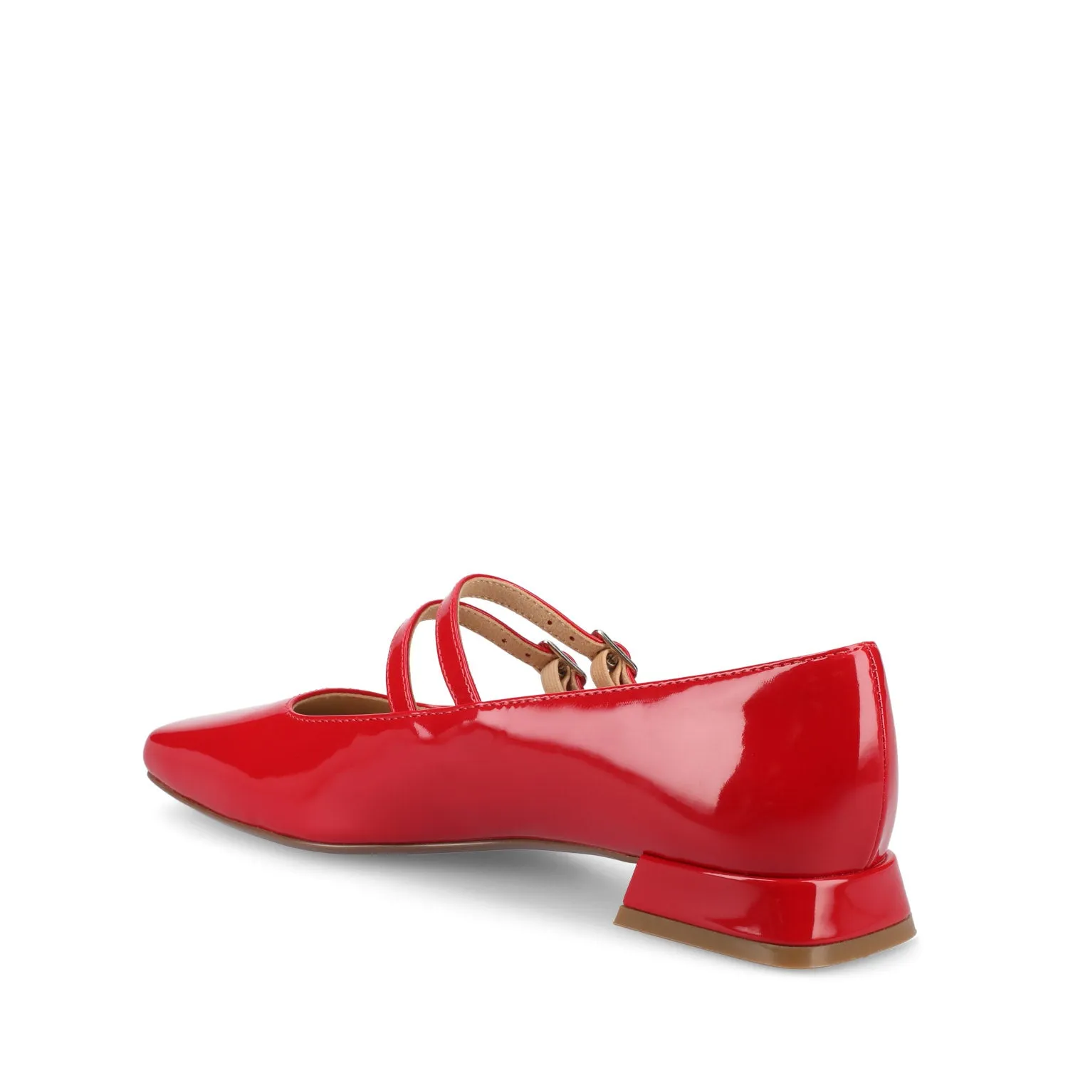 GREDAH MARY JANE FLATS IN FAUX LEATHER soft sole