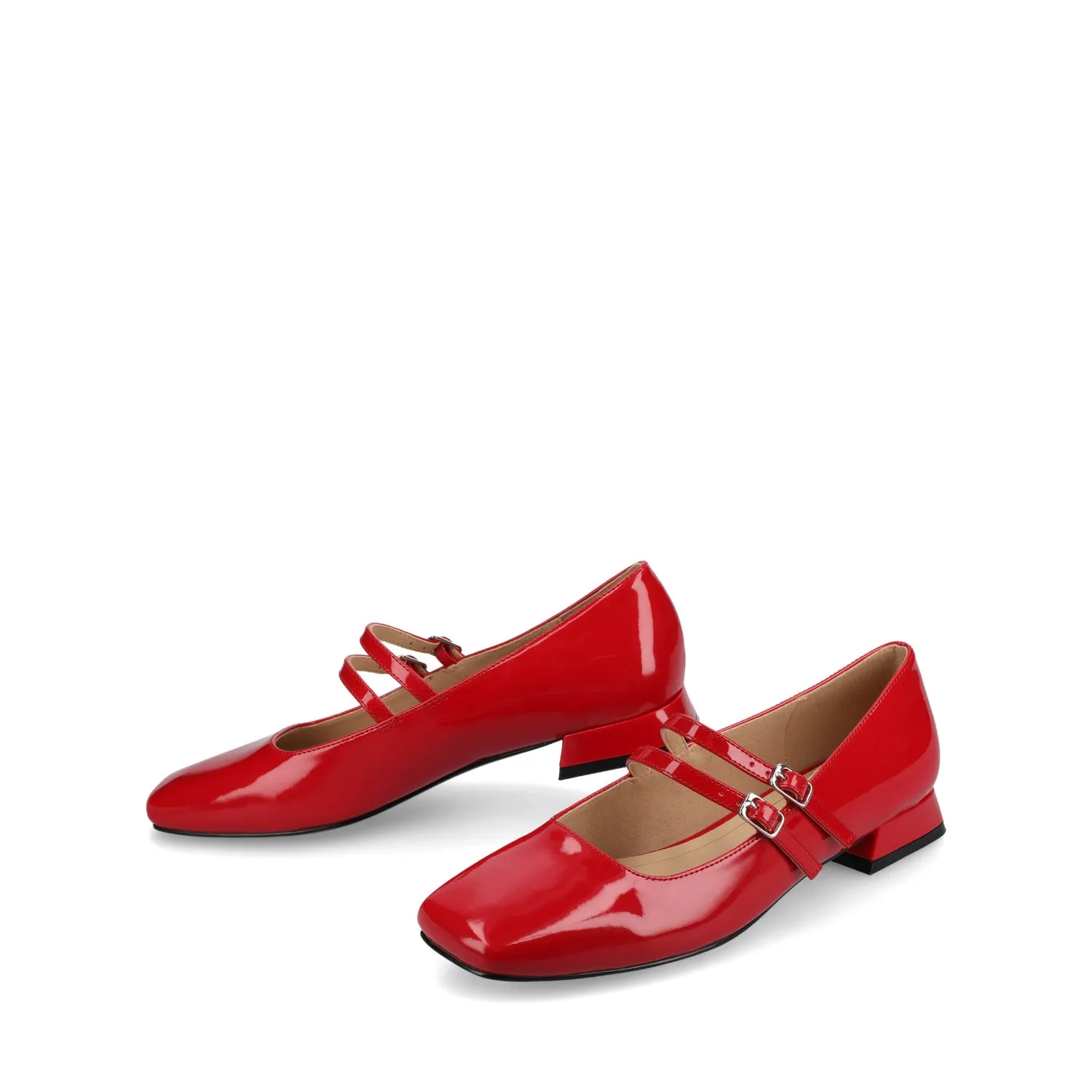 GREDAH MARY JANE FLATS IN FAUX LEATHER soft sole