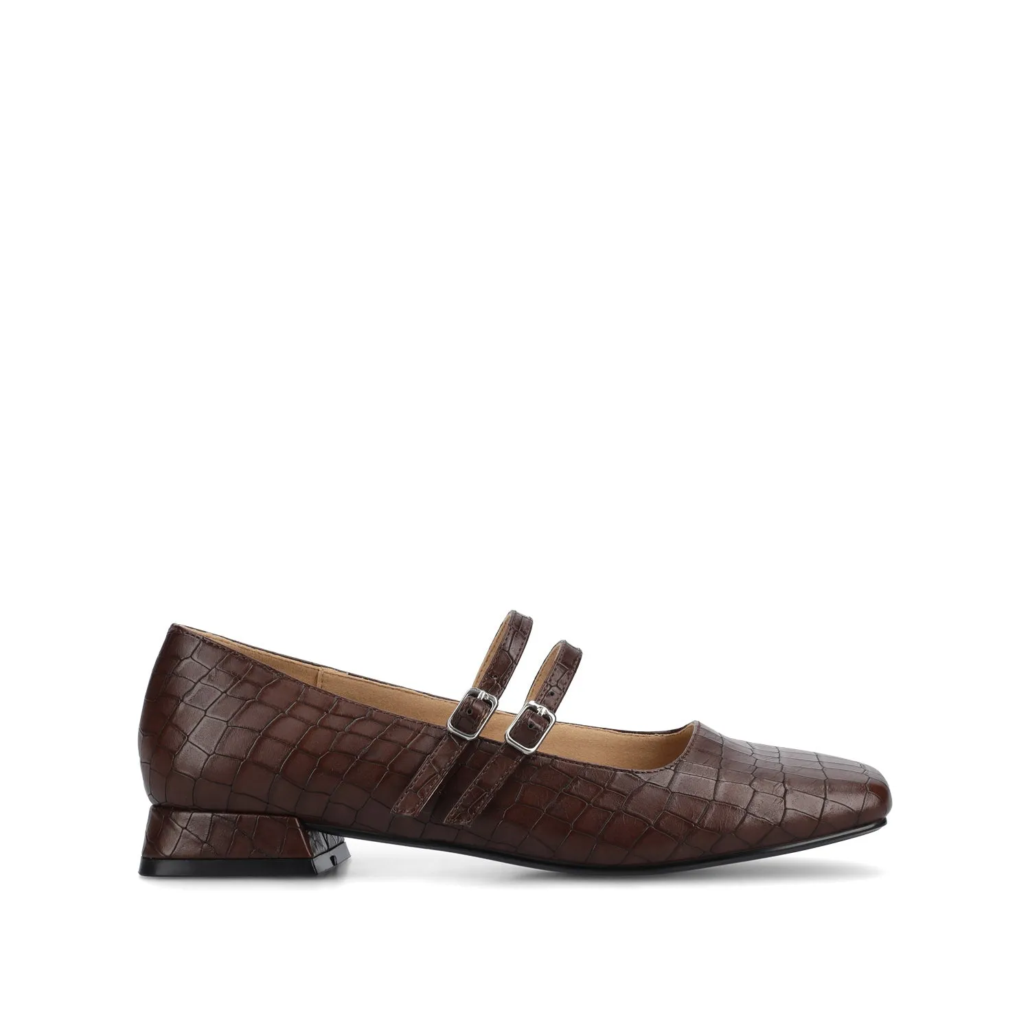 GREDAH MARY JANE FLATS IN FAUX LEATHER soft sole