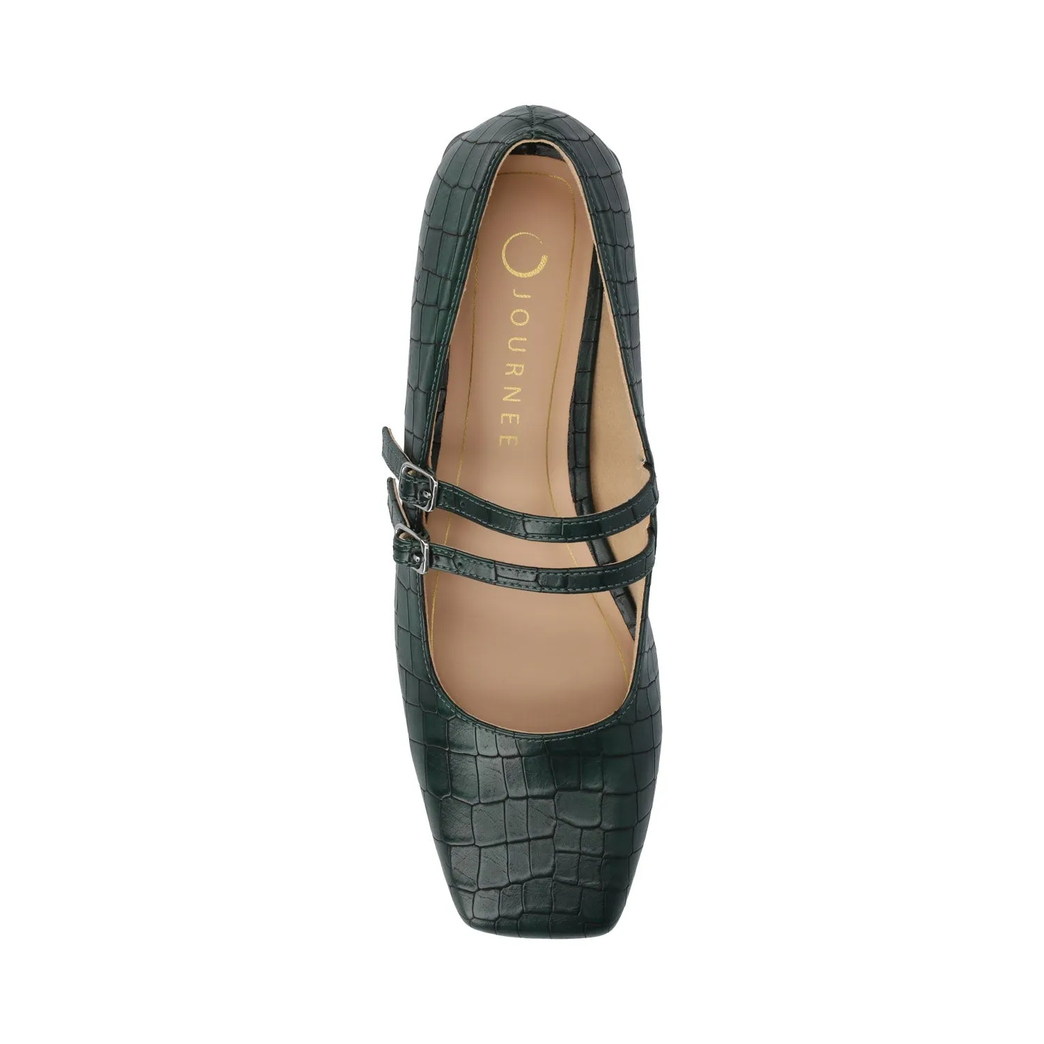 GREDAH MARY JANE FLATS IN FAUX LEATHER soft sole