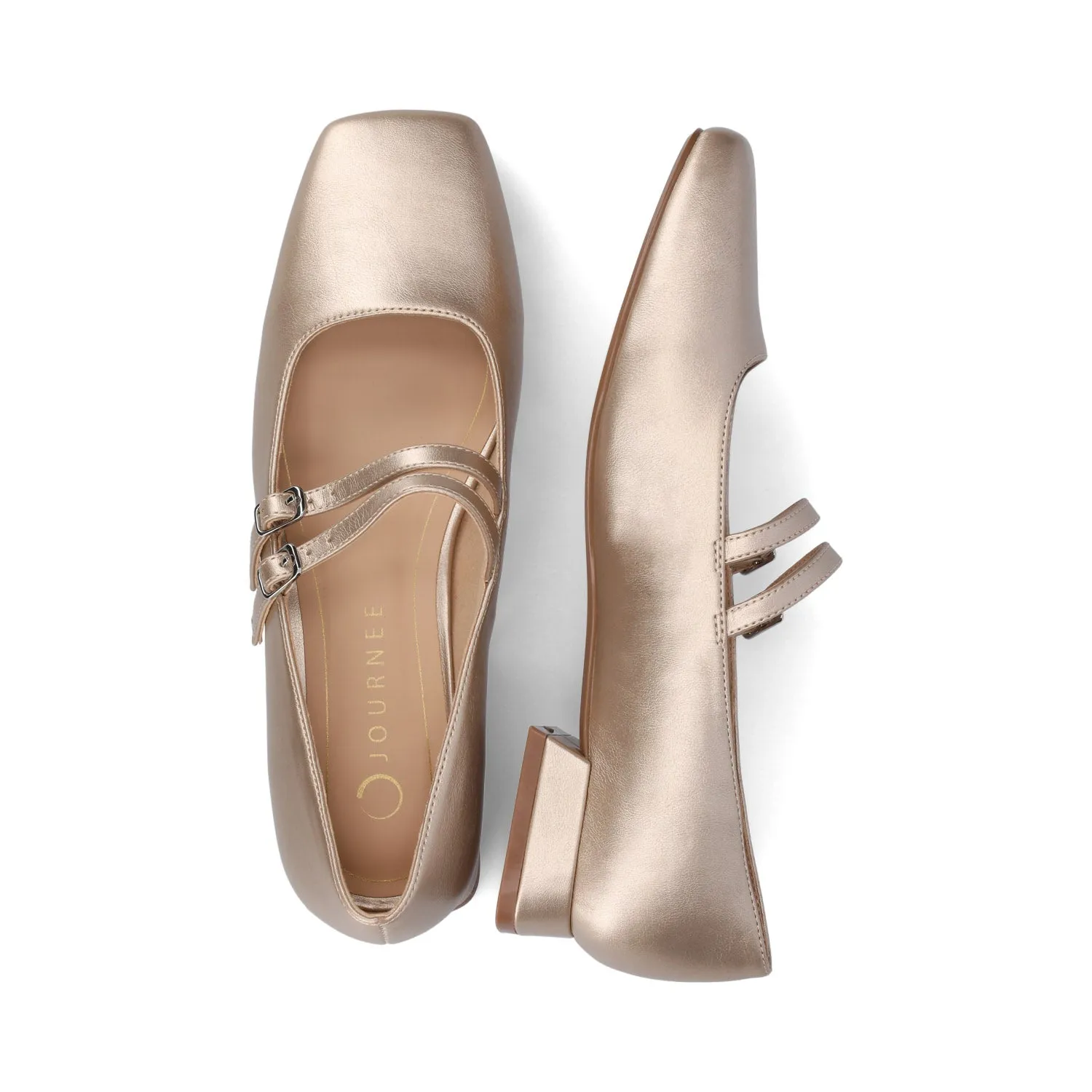 GREDAH MARY JANE FLATS IN FAUX LEATHER soft sole