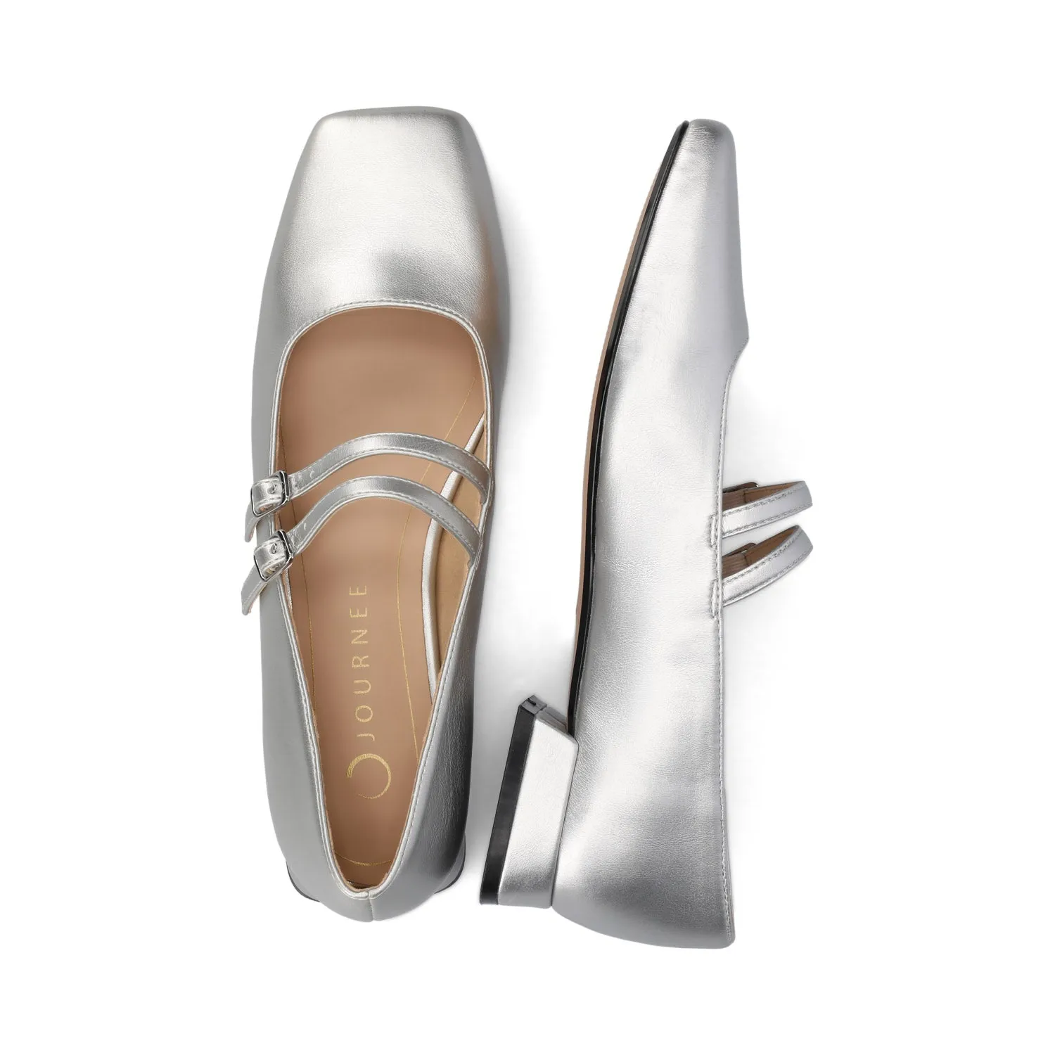 GREDAH MARY JANE FLATS IN FAUX LEATHER soft sole