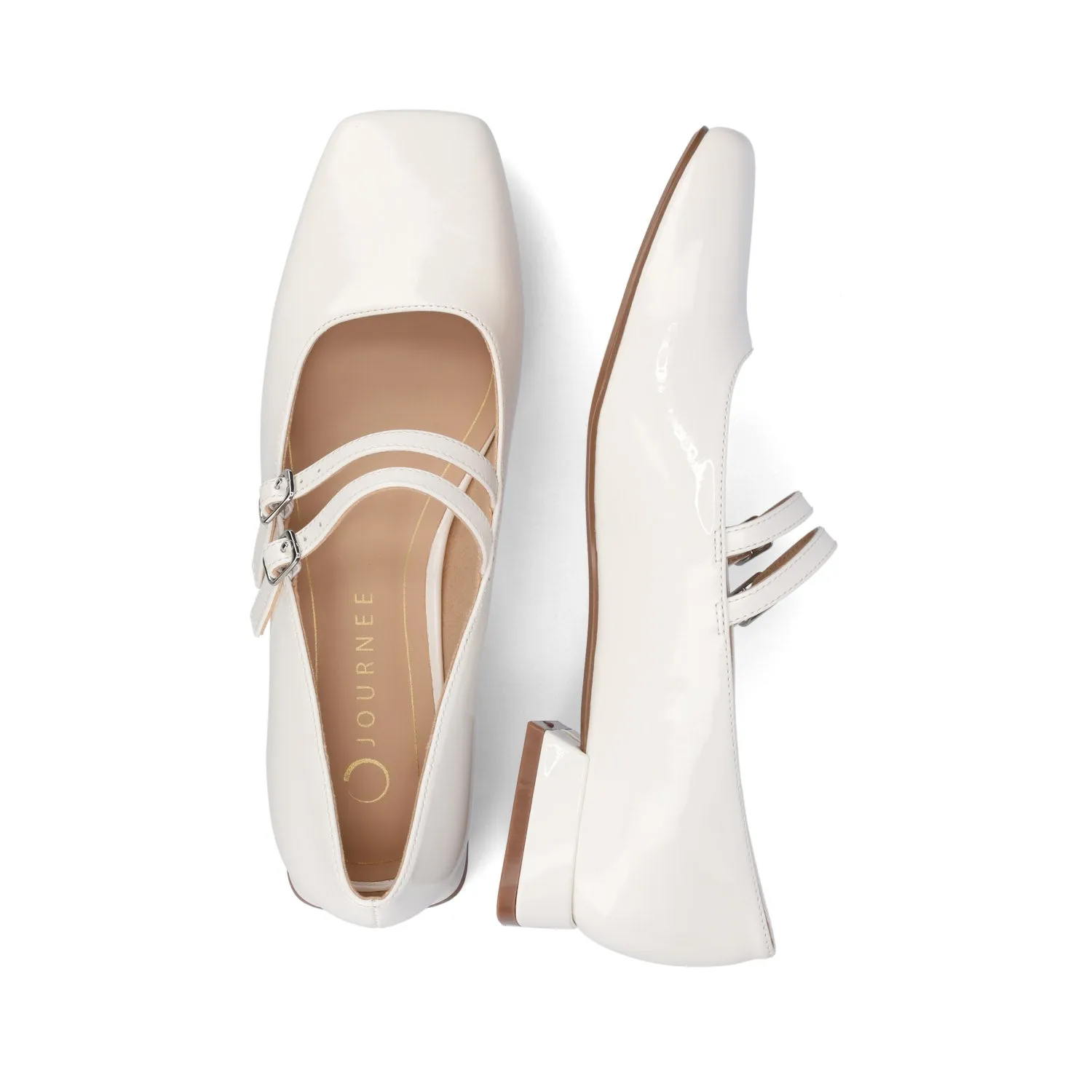 GREDAH MARY JANE FLATS IN FAUX LEATHER soft sole