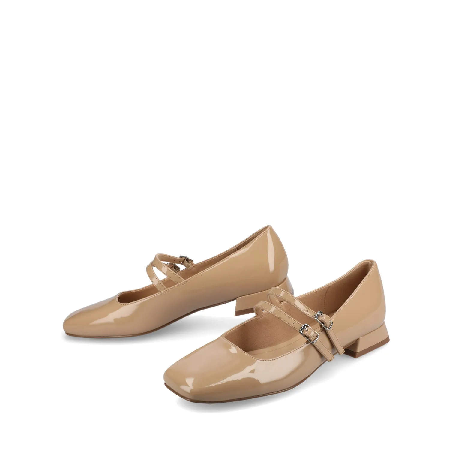 GREDAH MARY JANE FLATS IN FAUX LEATHER soft sole