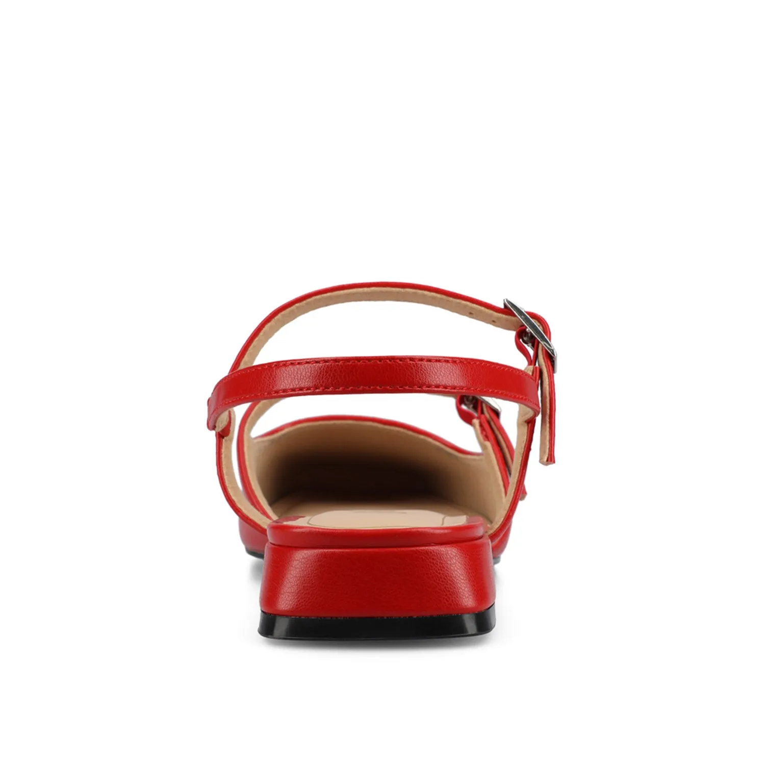 GRETCHENN HEELED FLATS IN FAUX LEATHER blush pink