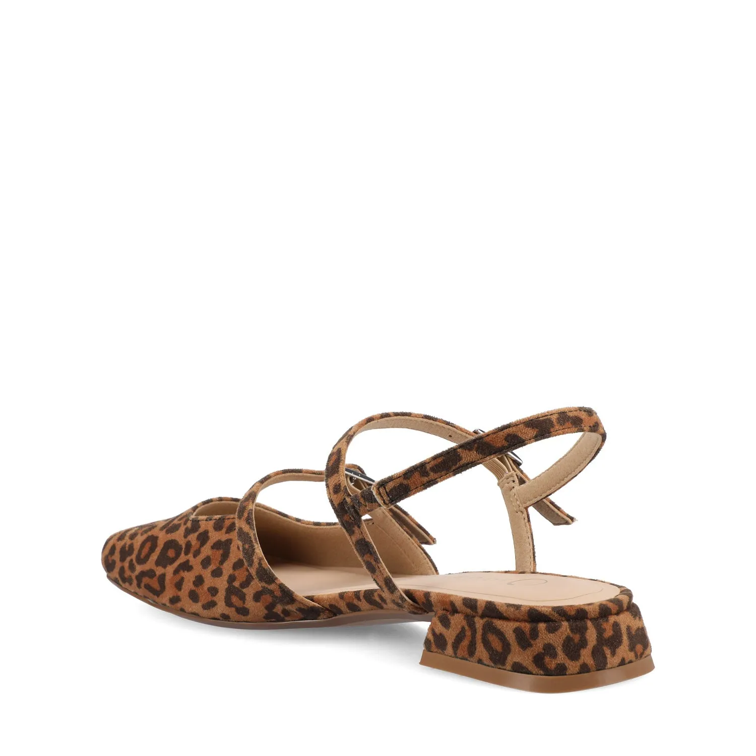 GRETCHENN HEELED FLATS IN FAUX LEATHER blush pink